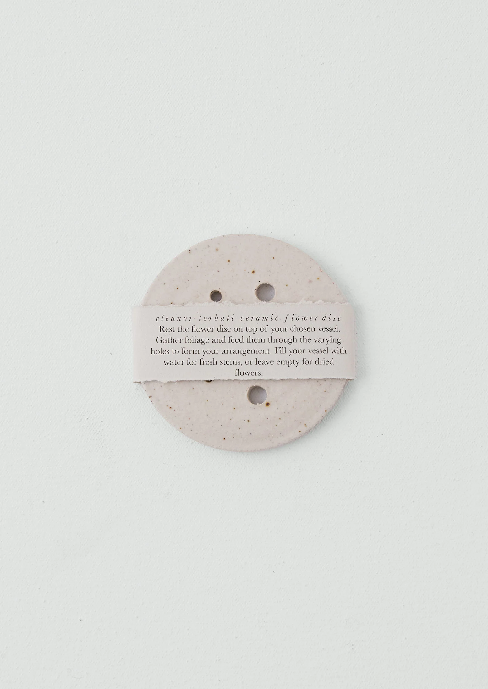 Eleanor Torbati Ceramic Flower Disc | Cream - Image 3
