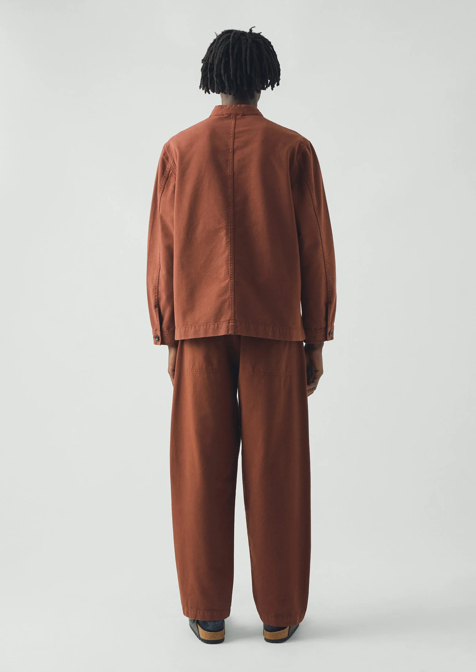 Elliot Garment Dyed Cotton Canvas Trousers | Cinnamon - Image 5