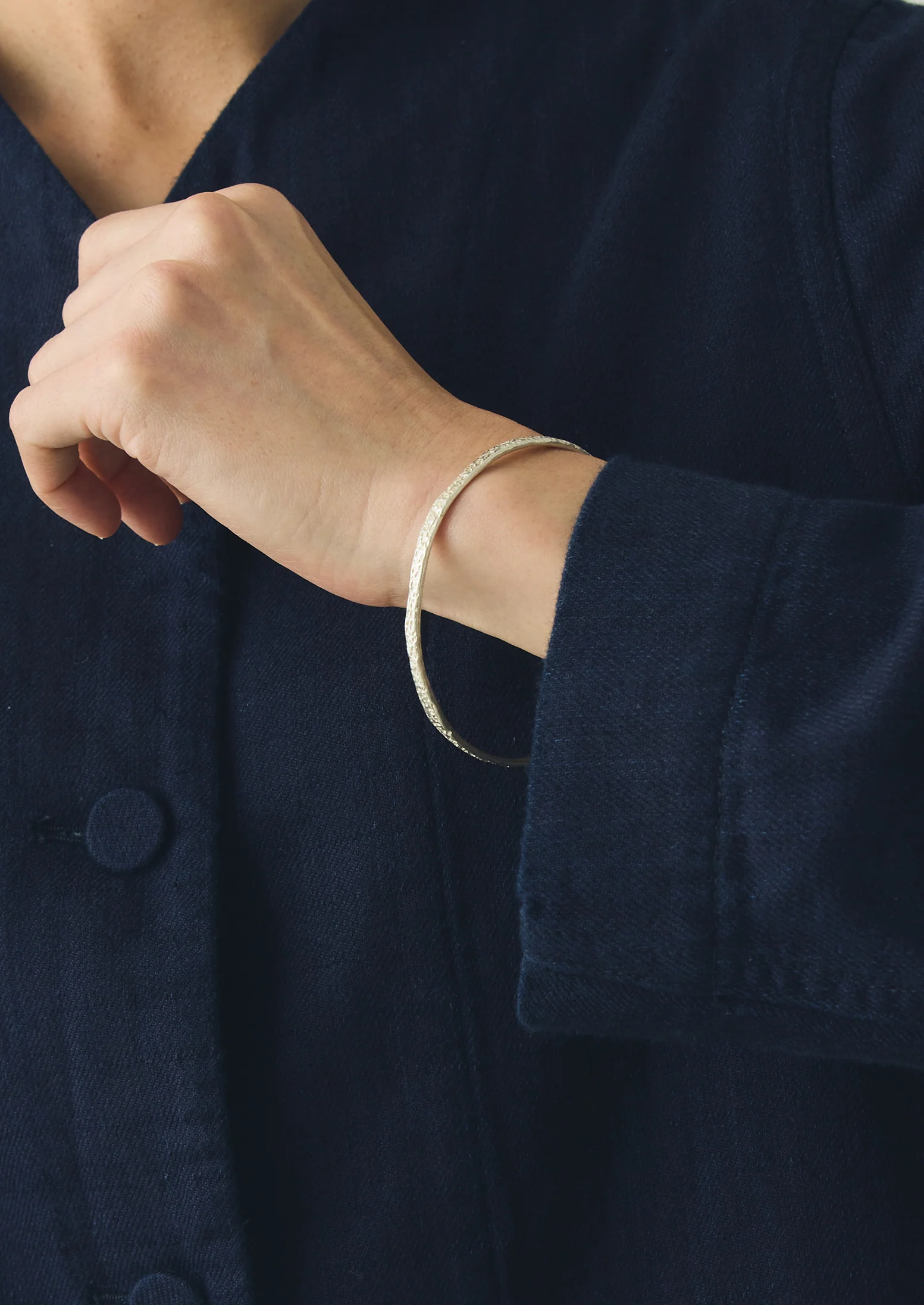 Emily Nixon Fine Silver Urchin Bangle | Silver - Image 3