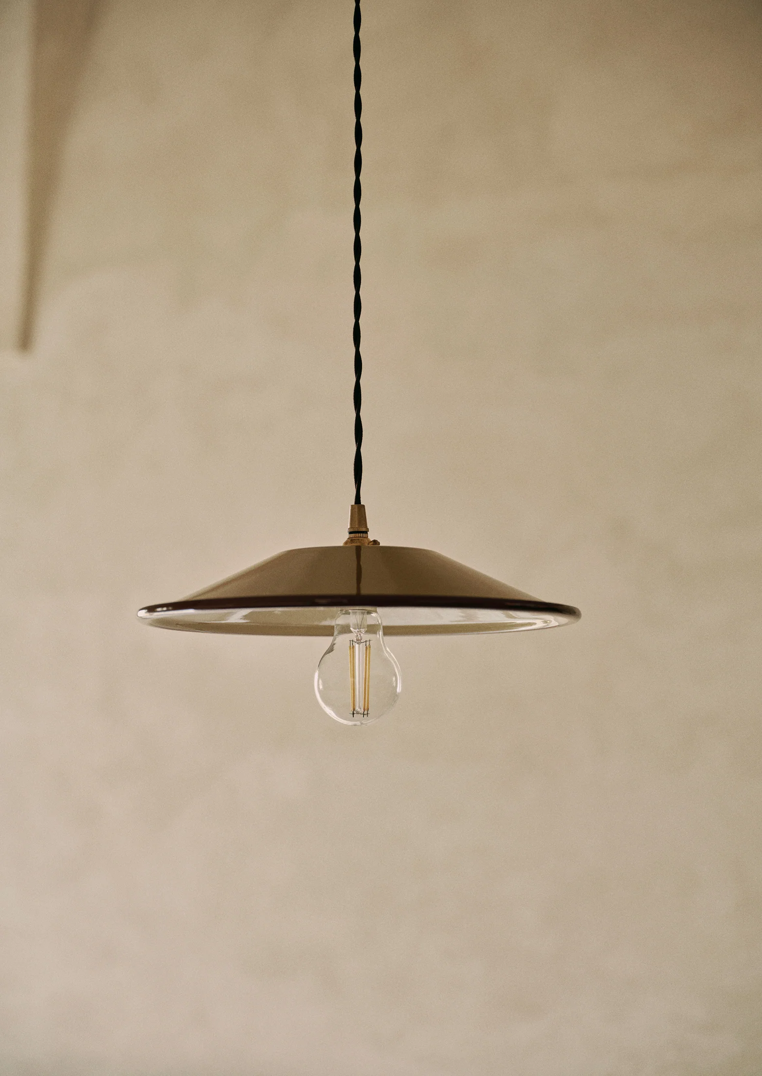 Enamel Pendant Lamp Shade | Mole/Cumin - Image 3