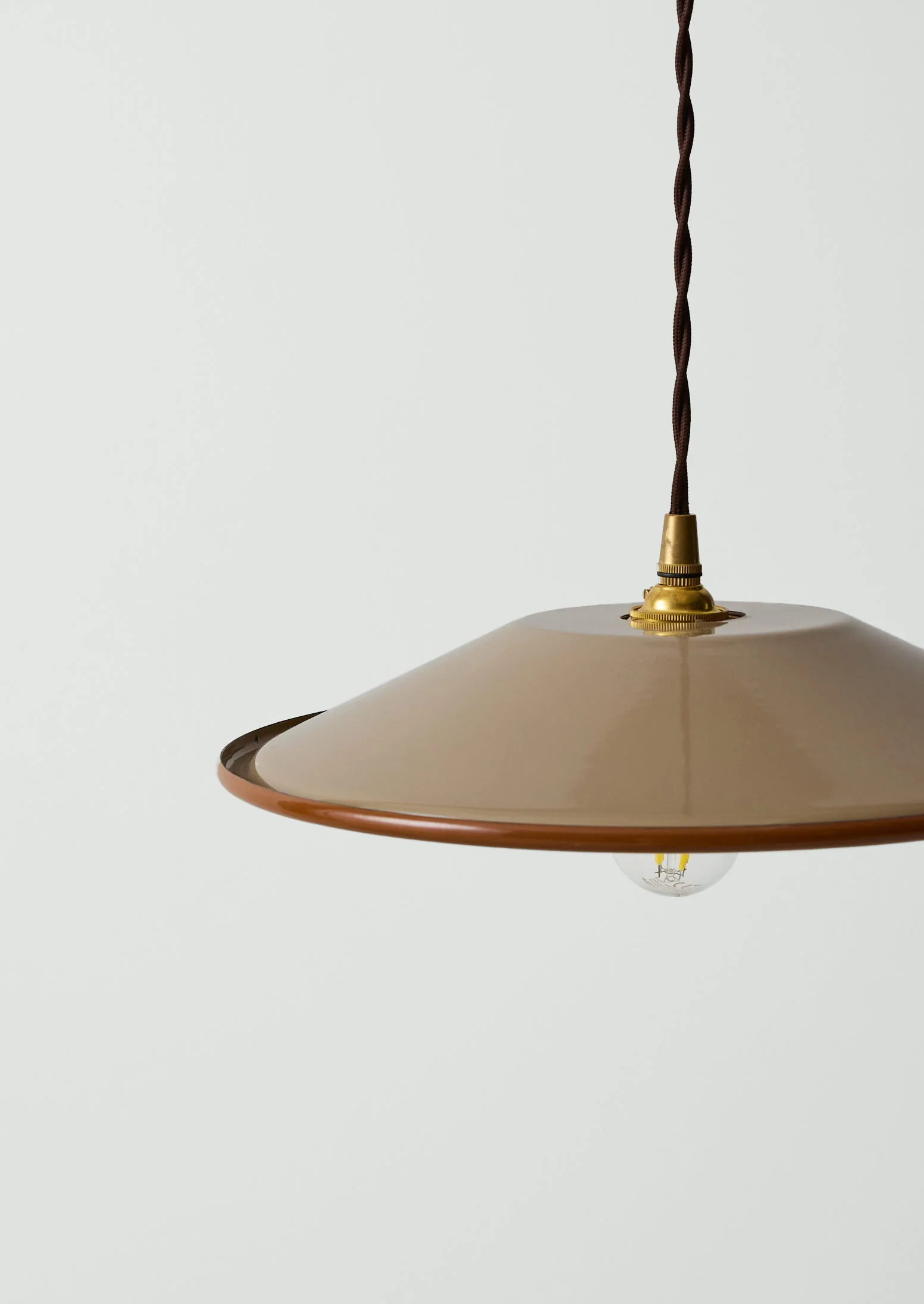 Enamel Pendant Lamp Shade | Mole/Cumin - Image 4