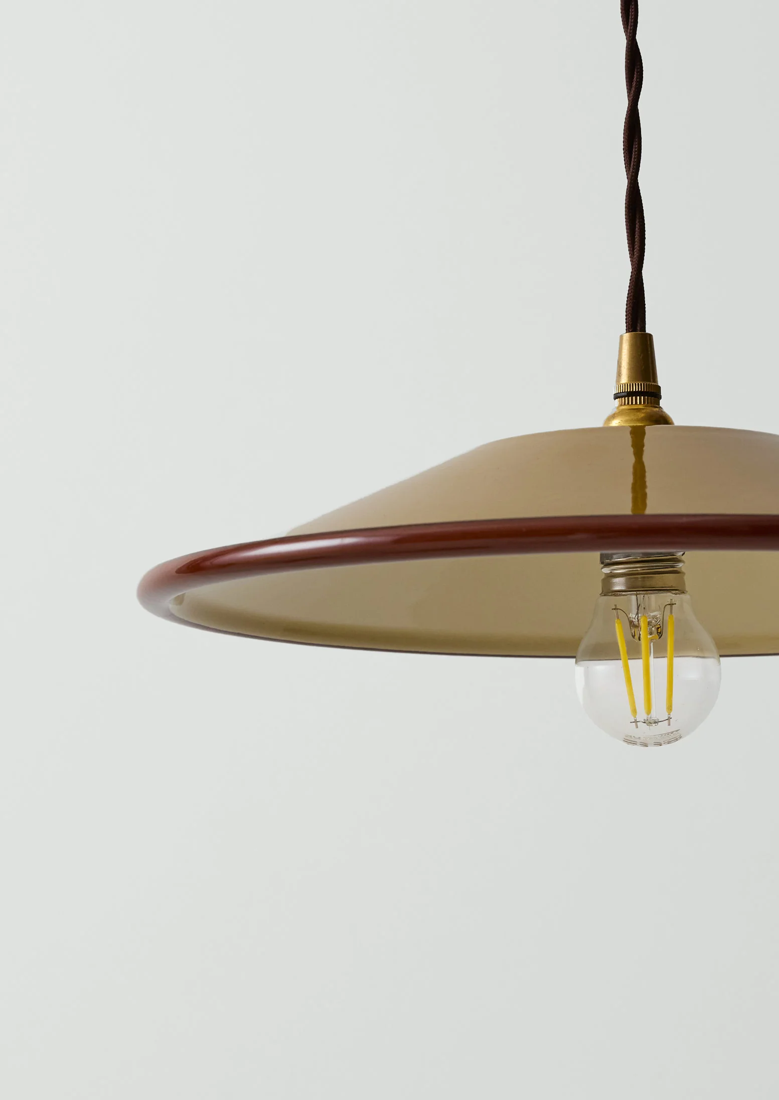 Enamel Pendant Lamp Shade | Mole/Cumin - Image 6