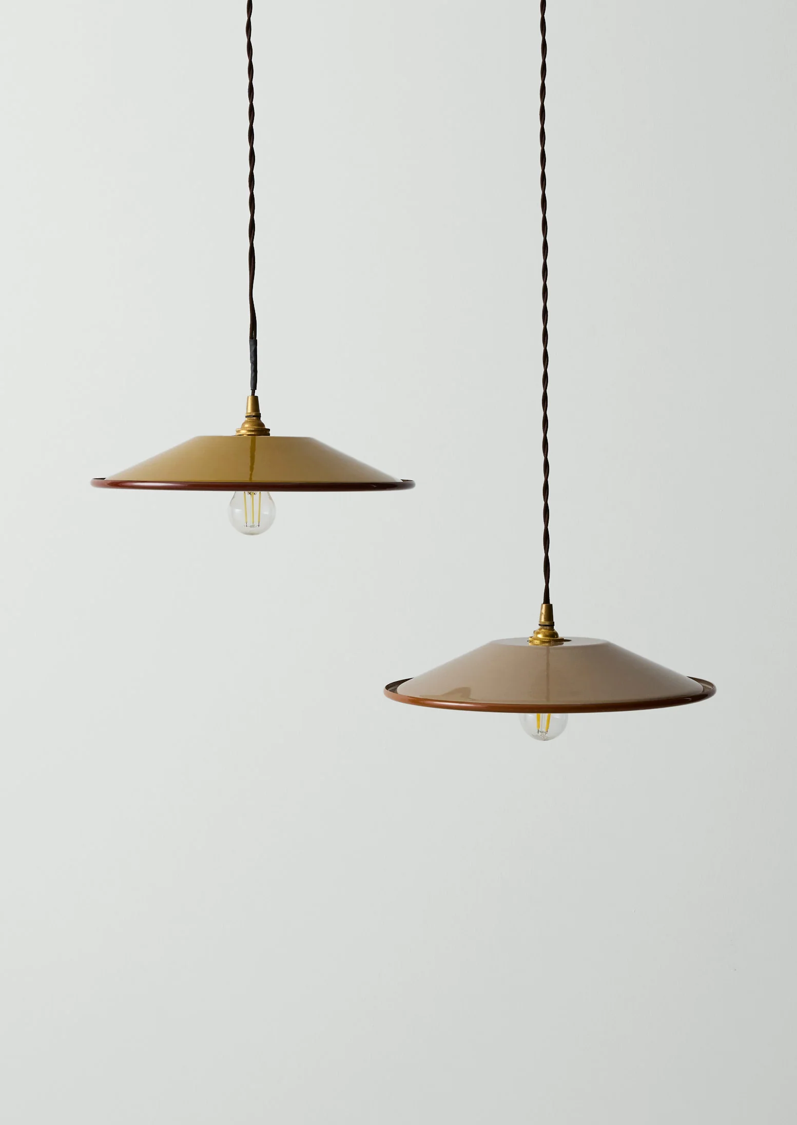 Enamel Pendant Lamp Shade | Mole/Cumin - Image 7