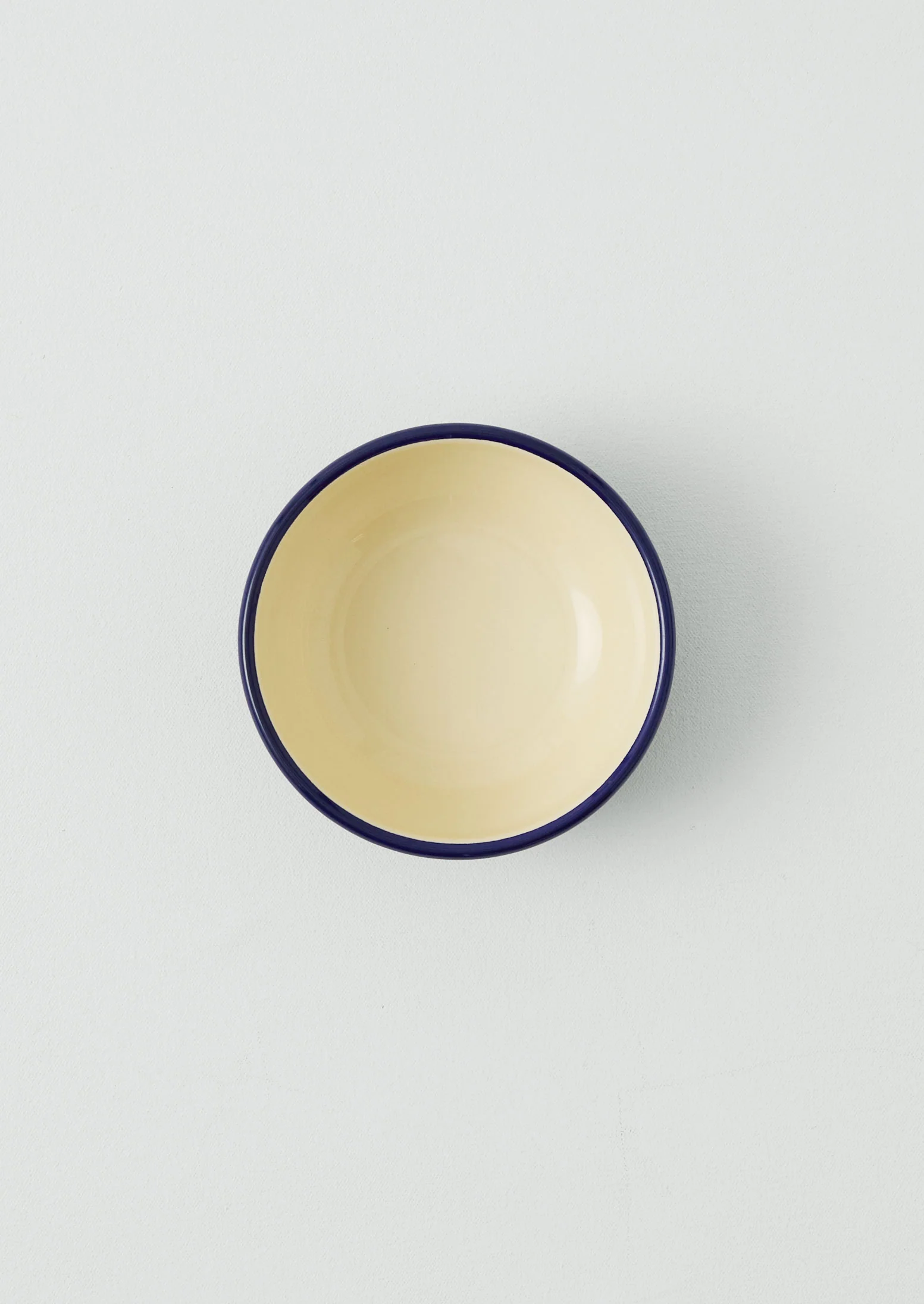 Enamel Picnic Bowl | Cream/Blue - Image 4