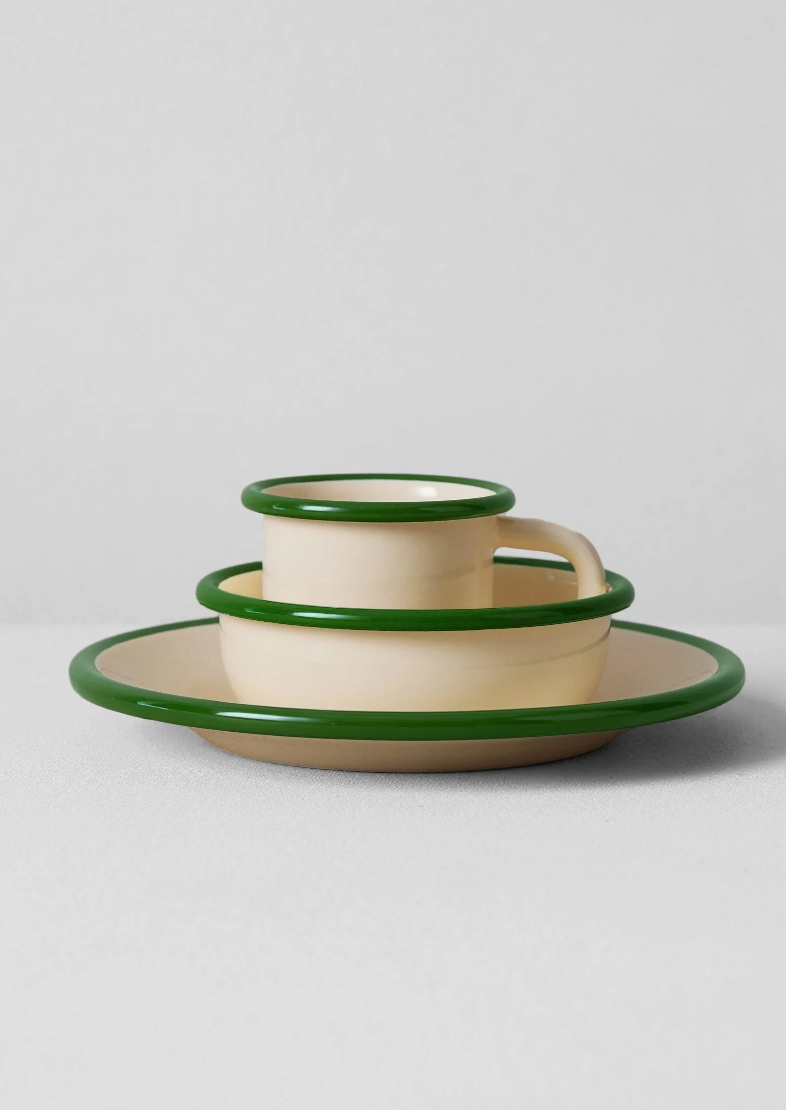 Enamel Plate | Cream/Leaf - Image 3