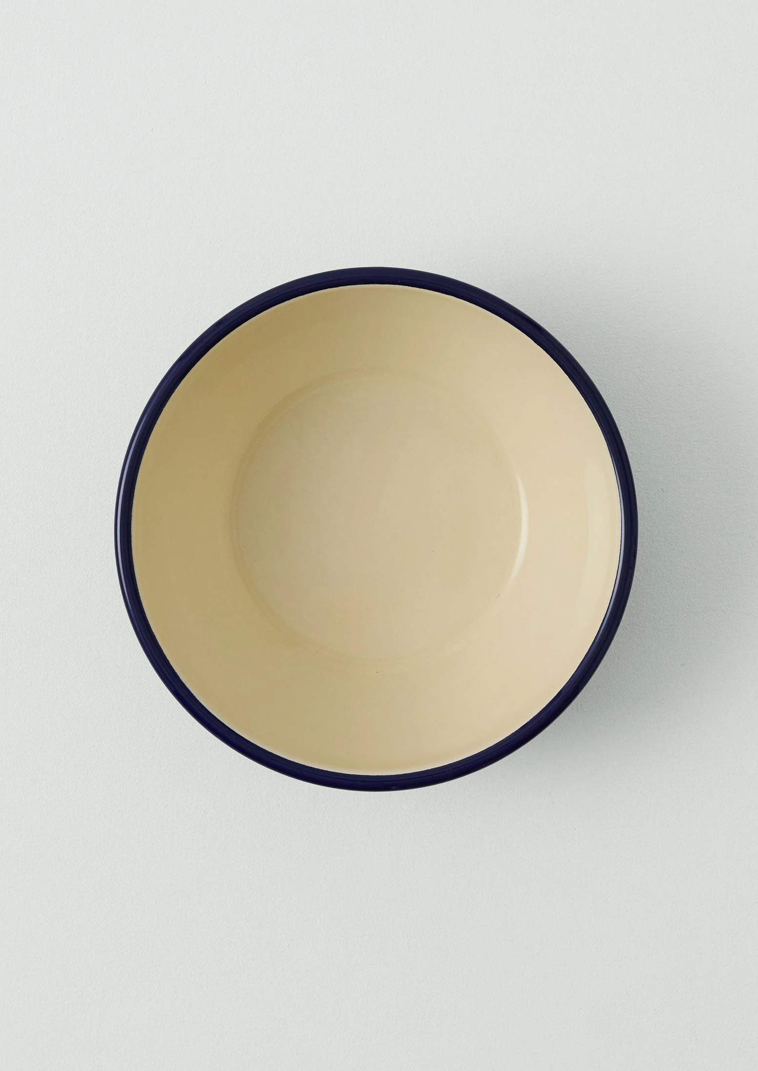 Enamel Salad Bowl | Cream/Blue - Image 3