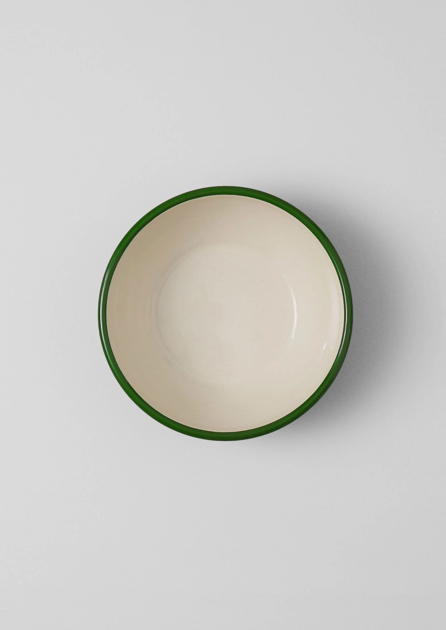 Enamel Salad Bowl | Cream/Leaf - Image 3