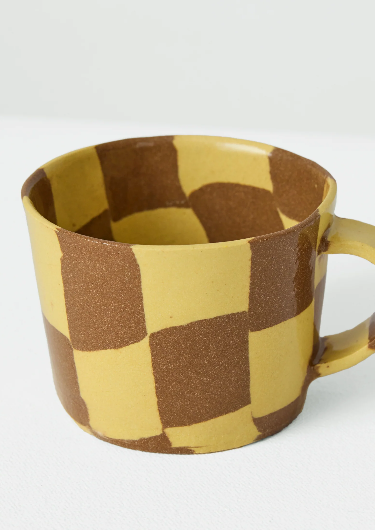 Fern Taylor Nerikomi Wide Mug | Chestnut/Pale Yellow - Image 3