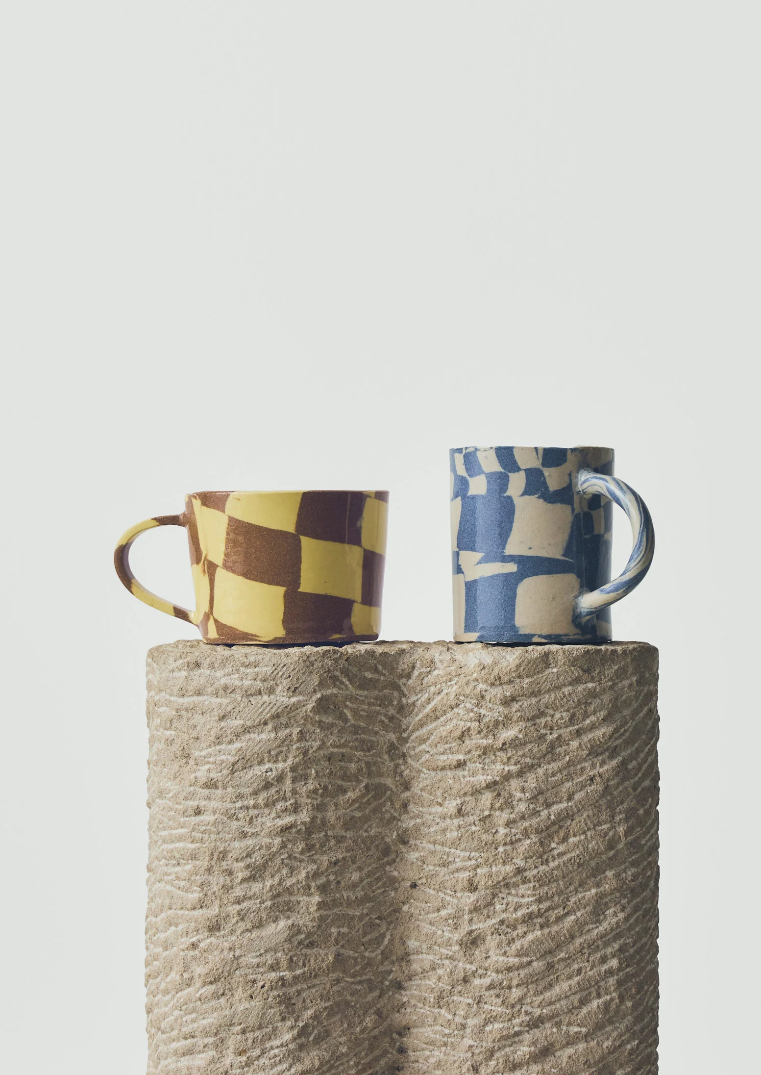 Fern Taylor Nerikomi Wide Mug | Chestnut/Pale Yellow - Image 4
