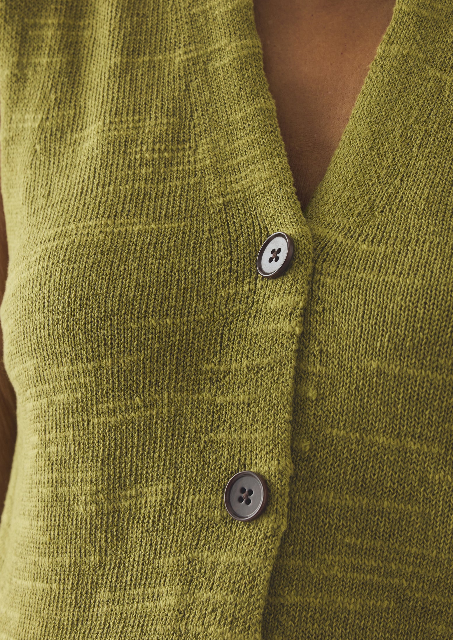 Fine Knitted Linen Cotton Tank | Lime - Image 4