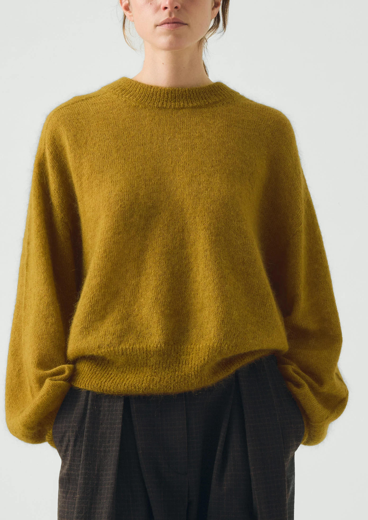 Fine Mohair Cotton Sweater | Golden Honey - Image 3