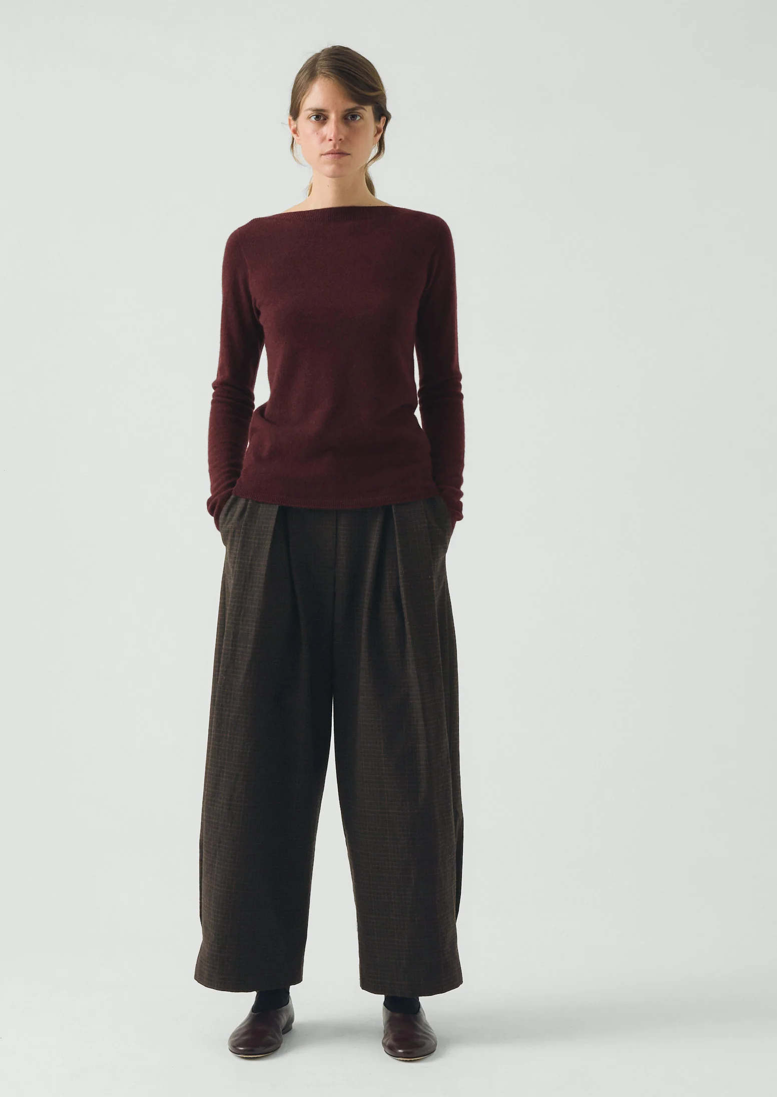 Fine Wool Cashmere Sweater | Beetroot - Image 2