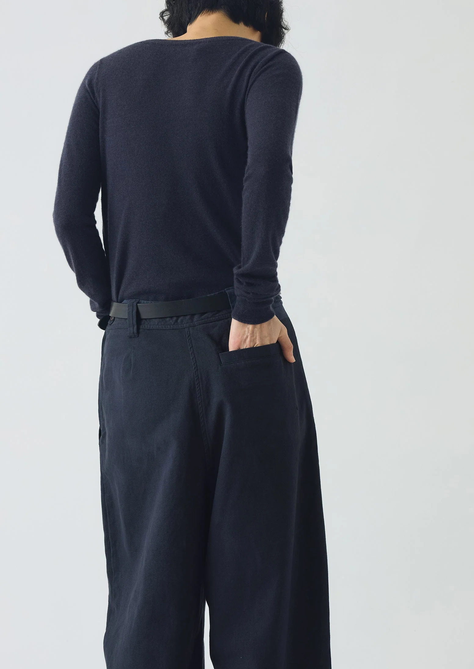 Fine Wool Cashmere Sweater | Dark Navy - Image 4