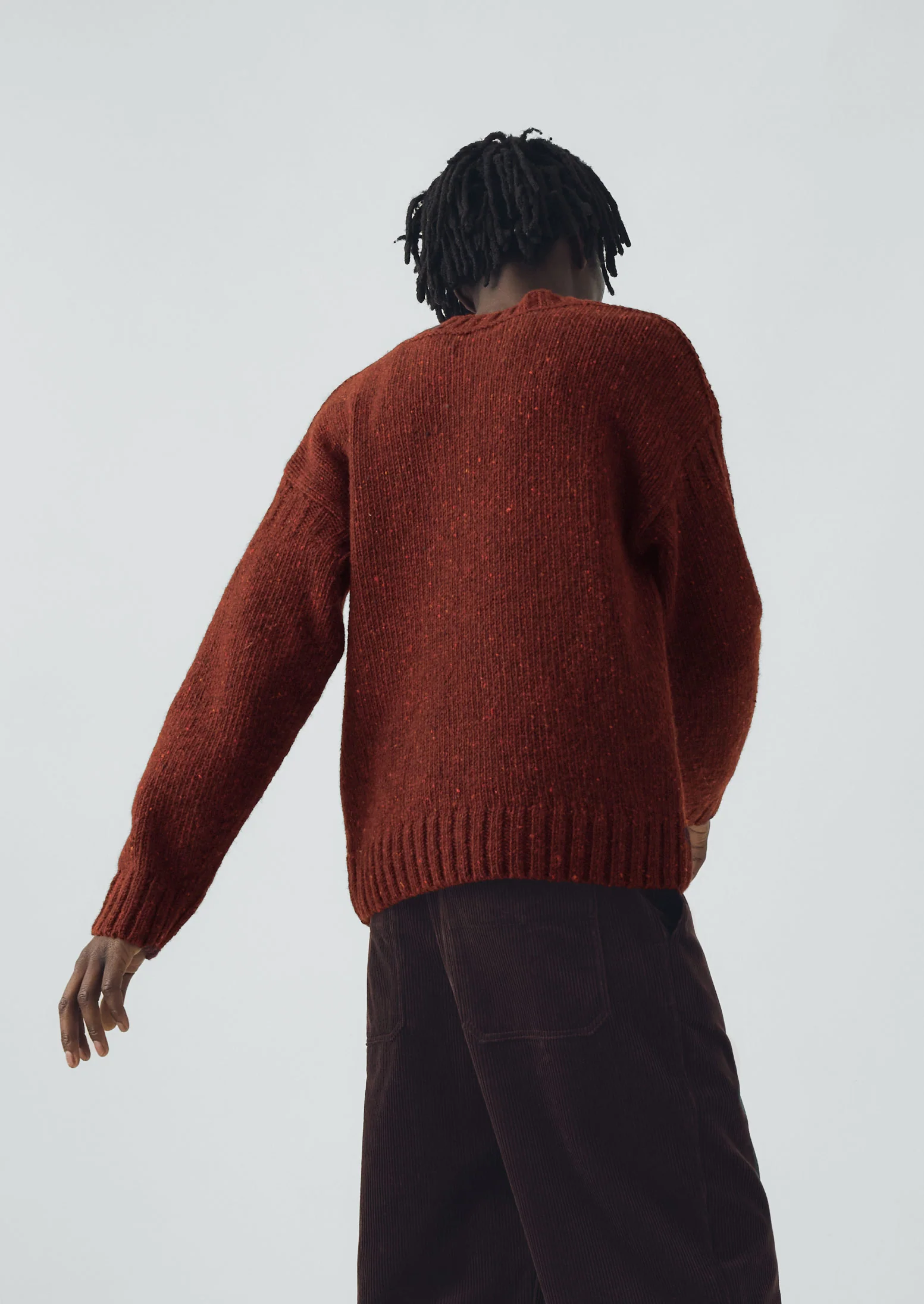 Finn Donegal Wool Sweater | Bordeaux - Image 3
