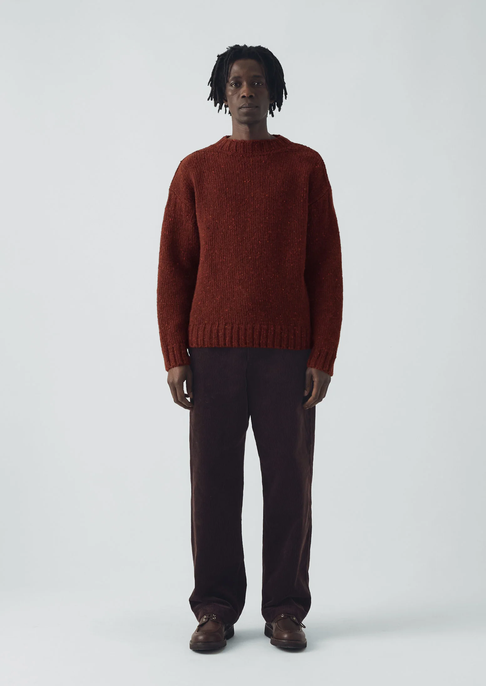 Finn Donegal Wool Sweater | Bordeaux - Image 4