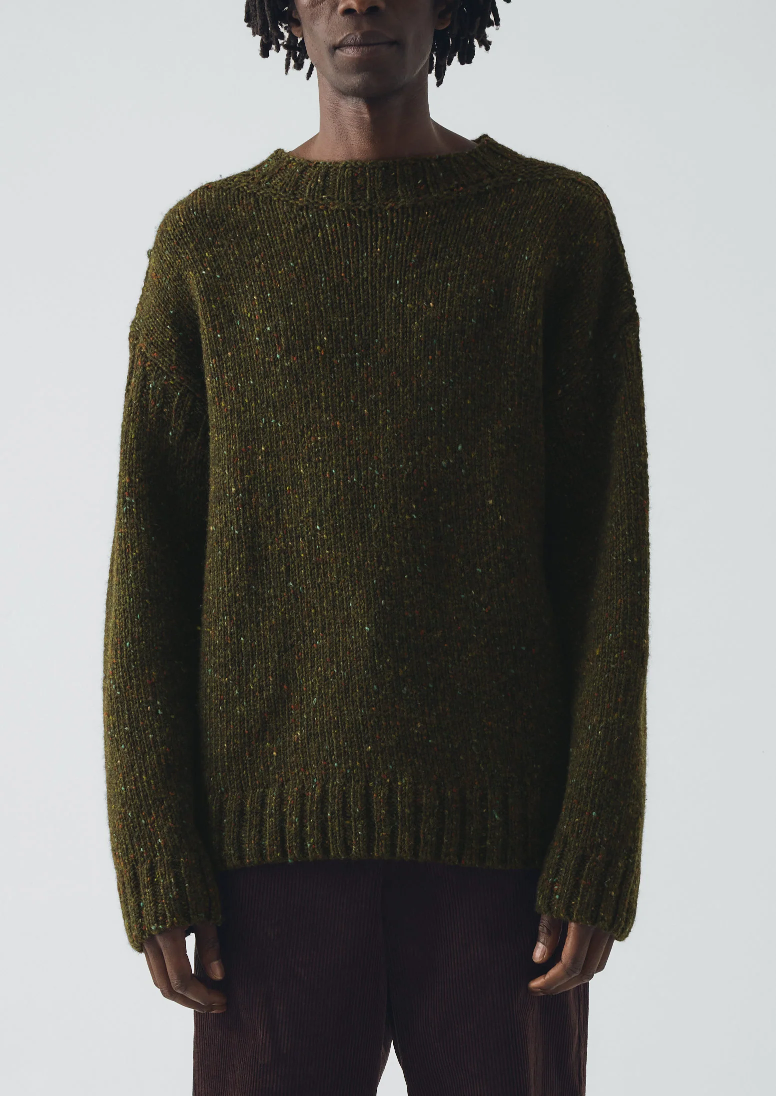 Finn Donegal Wool Sweater | Khaki - Image 3