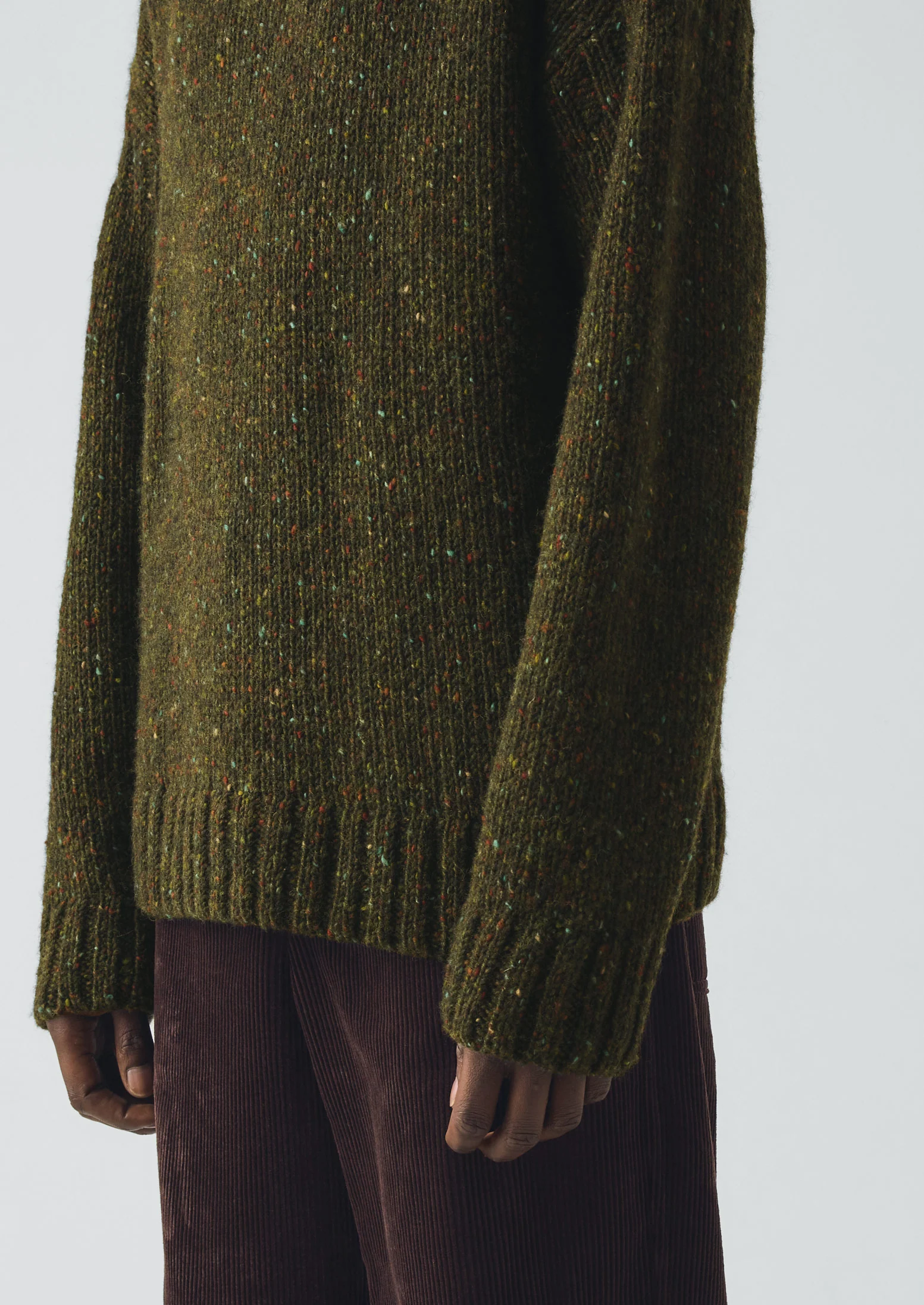 Finn Donegal Wool Sweater | Khaki - Image 5