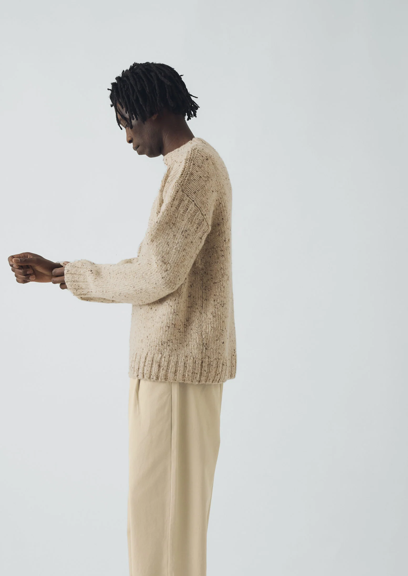 Finn Donegal Wool Sweater | Oatmeal - Image 4