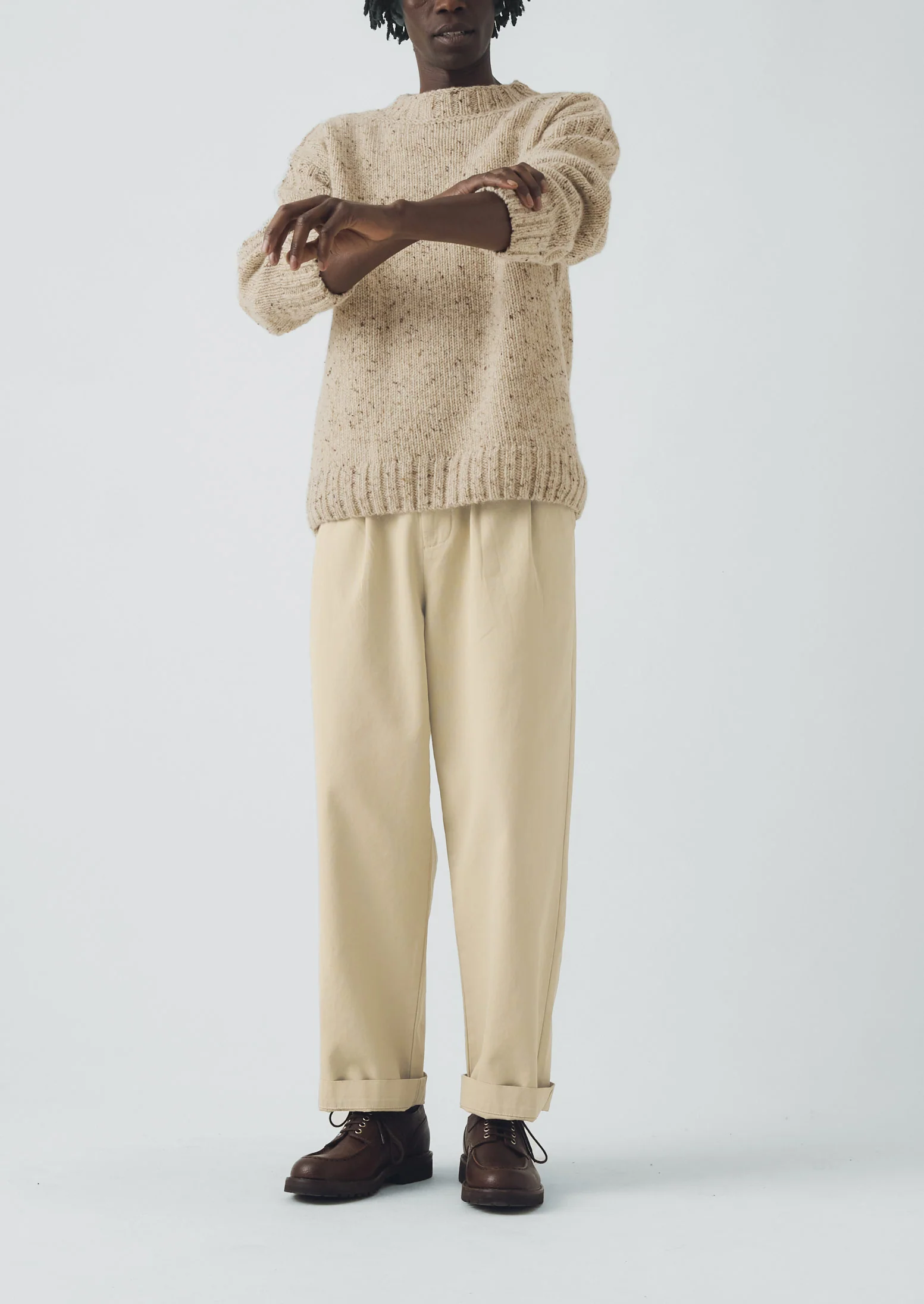 Finn Donegal Wool Sweater | Oatmeal - Image 5
