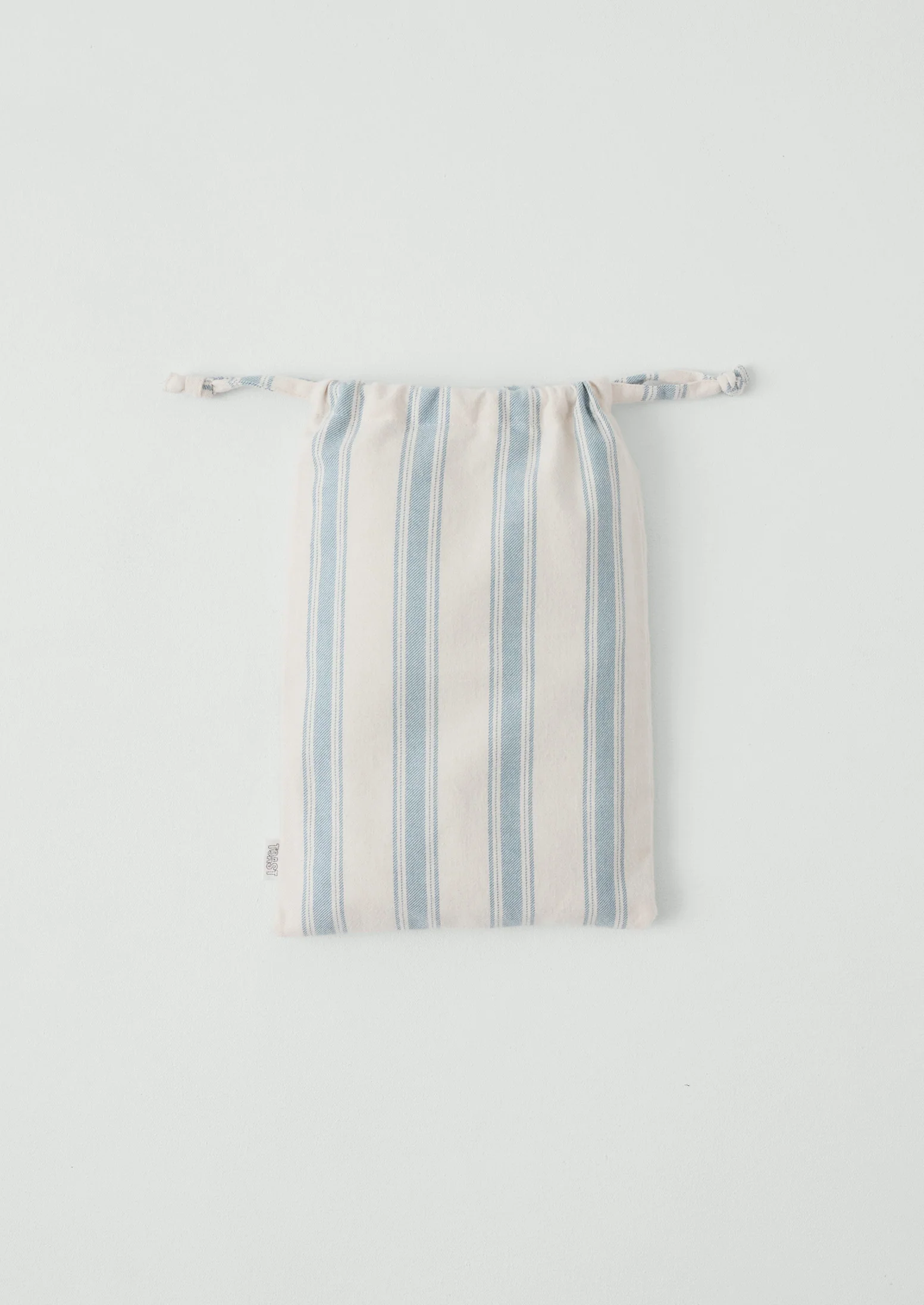 Fjord Stripe Cotton Flannel Oxford Pillowcase Set | Washed Blue/Ecru - Image 6