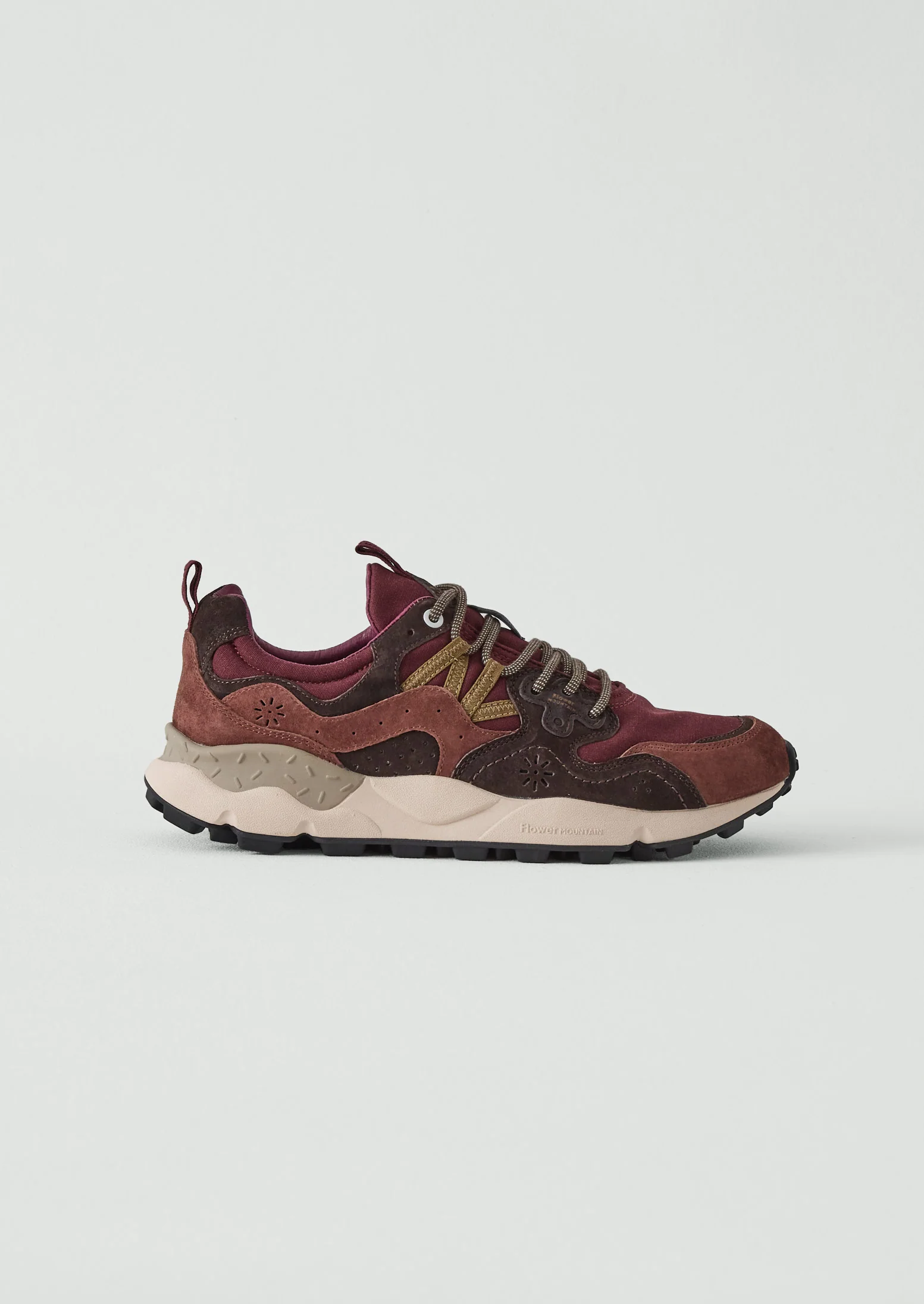 Flower Mountain Yamano Kaiso Panelled Trainers | Beetroot - Image 2