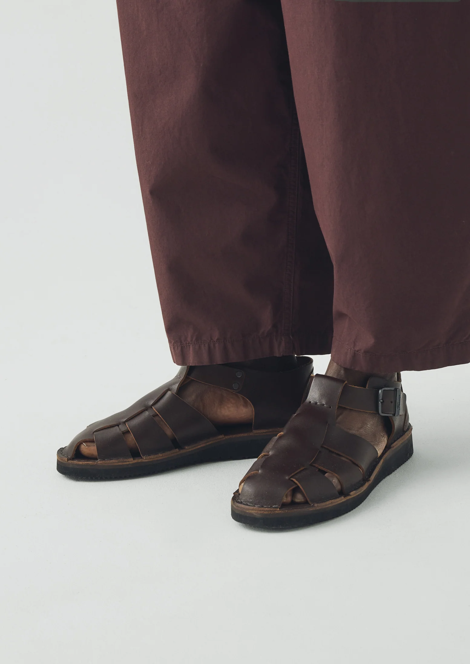 Fracap Fred Buckle Sandals | Dark Brown - Image 4
