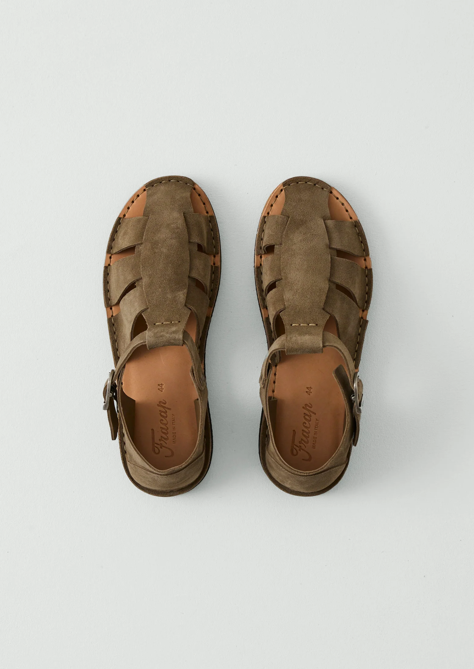 Fracap Fred Buckle Sandals | Oyster Grey - Image 3