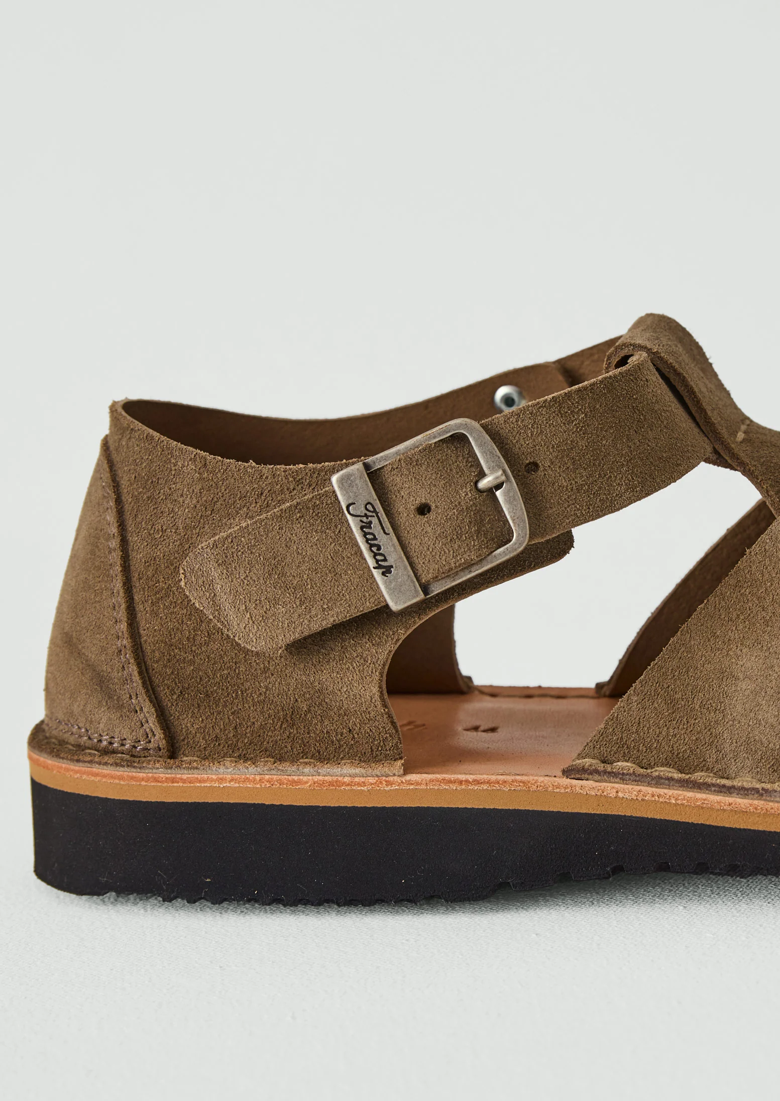 Fracap Fred Buckle Sandals | Oyster Grey - Image 4
