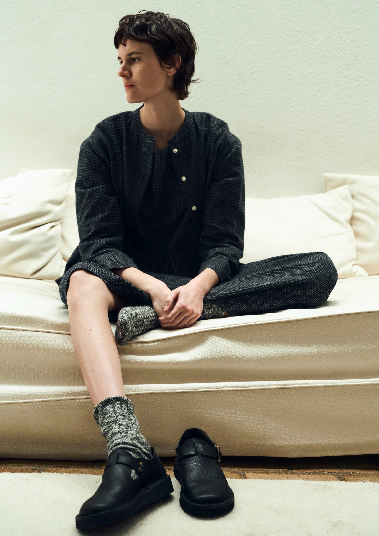 Fracap Leather Buckle Shoes | Black - Image 2