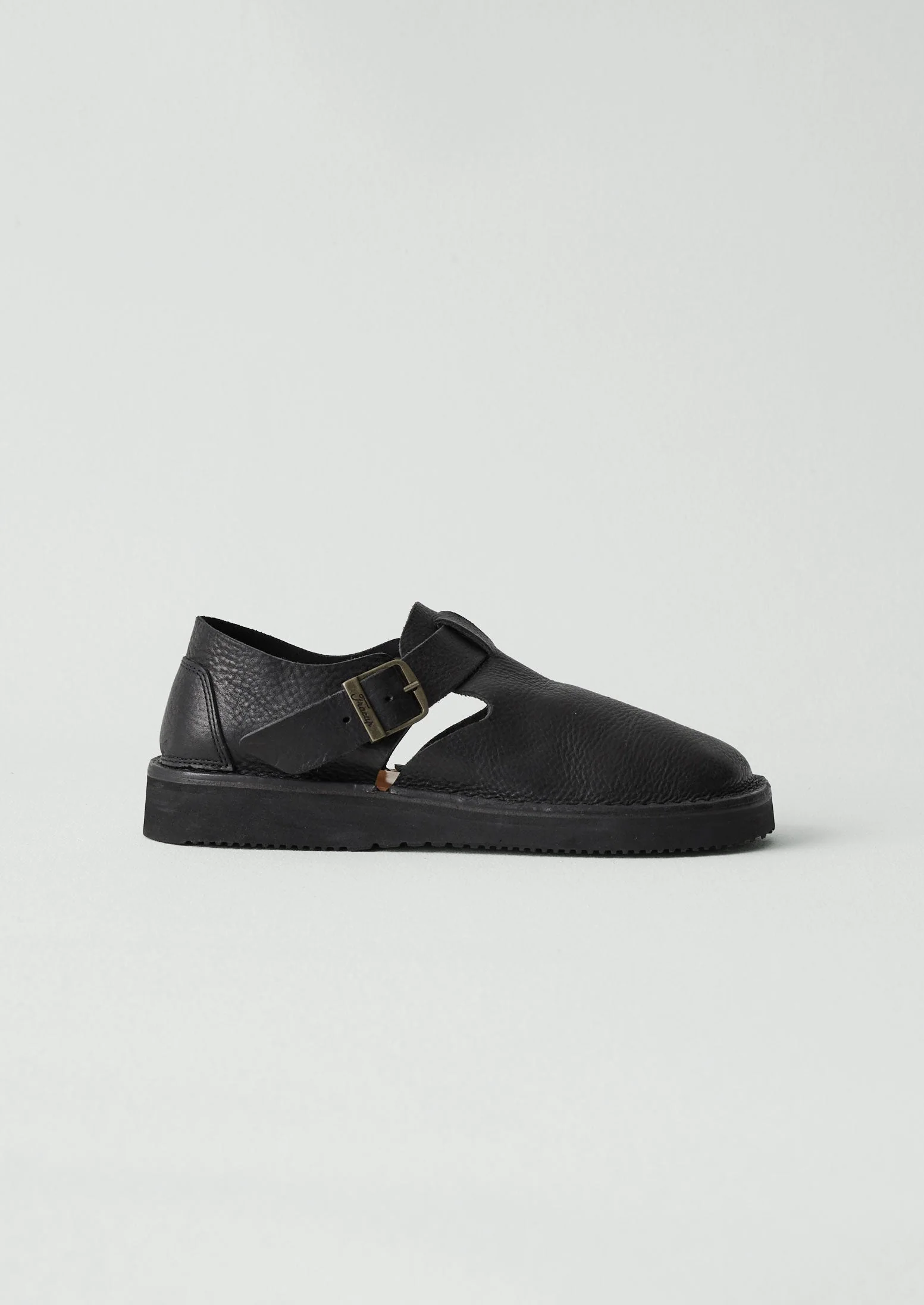 Fracap Leather Buckle Shoes | Black - Image 3