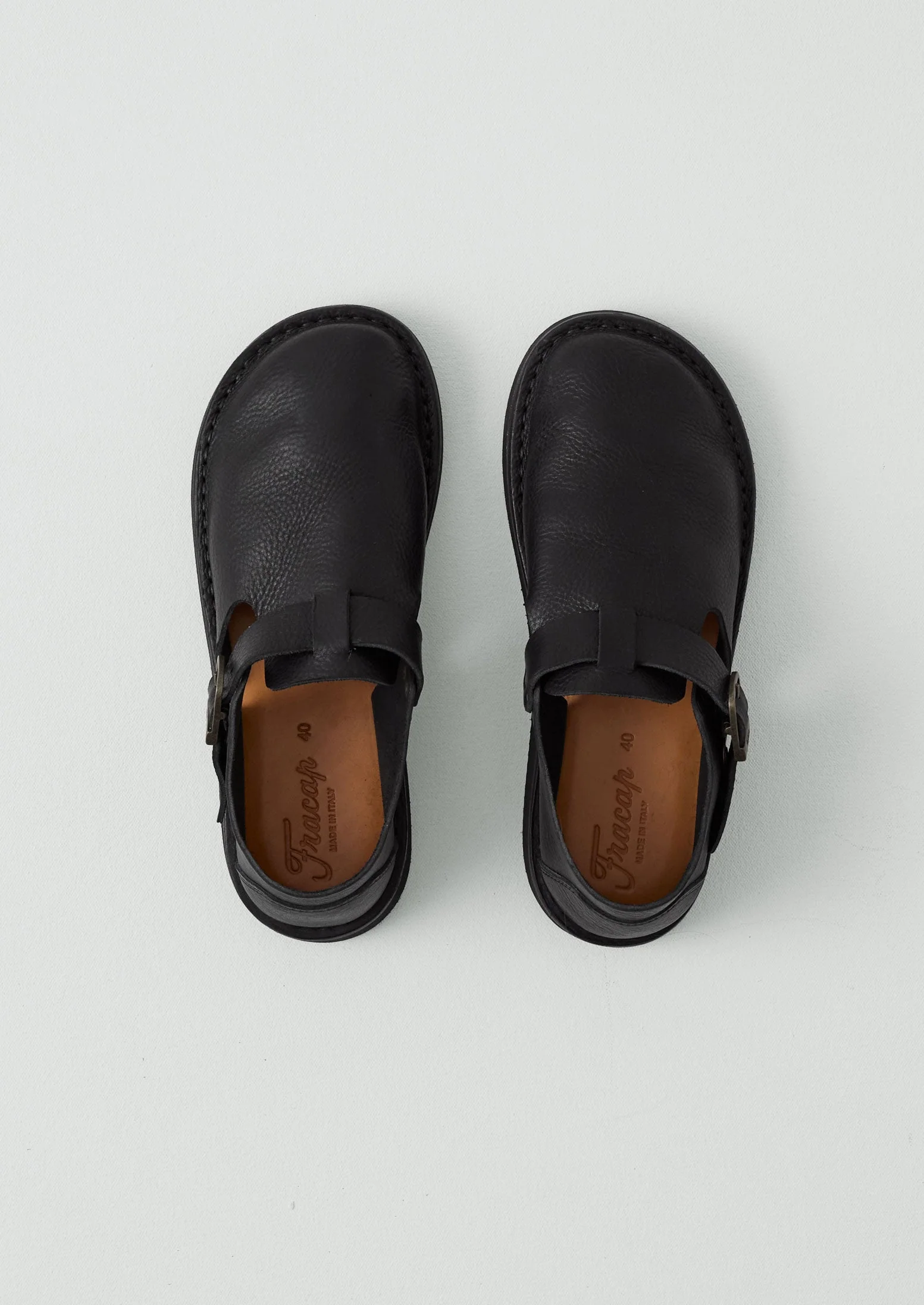 Fracap Leather Buckle Shoes | Black - Image 4