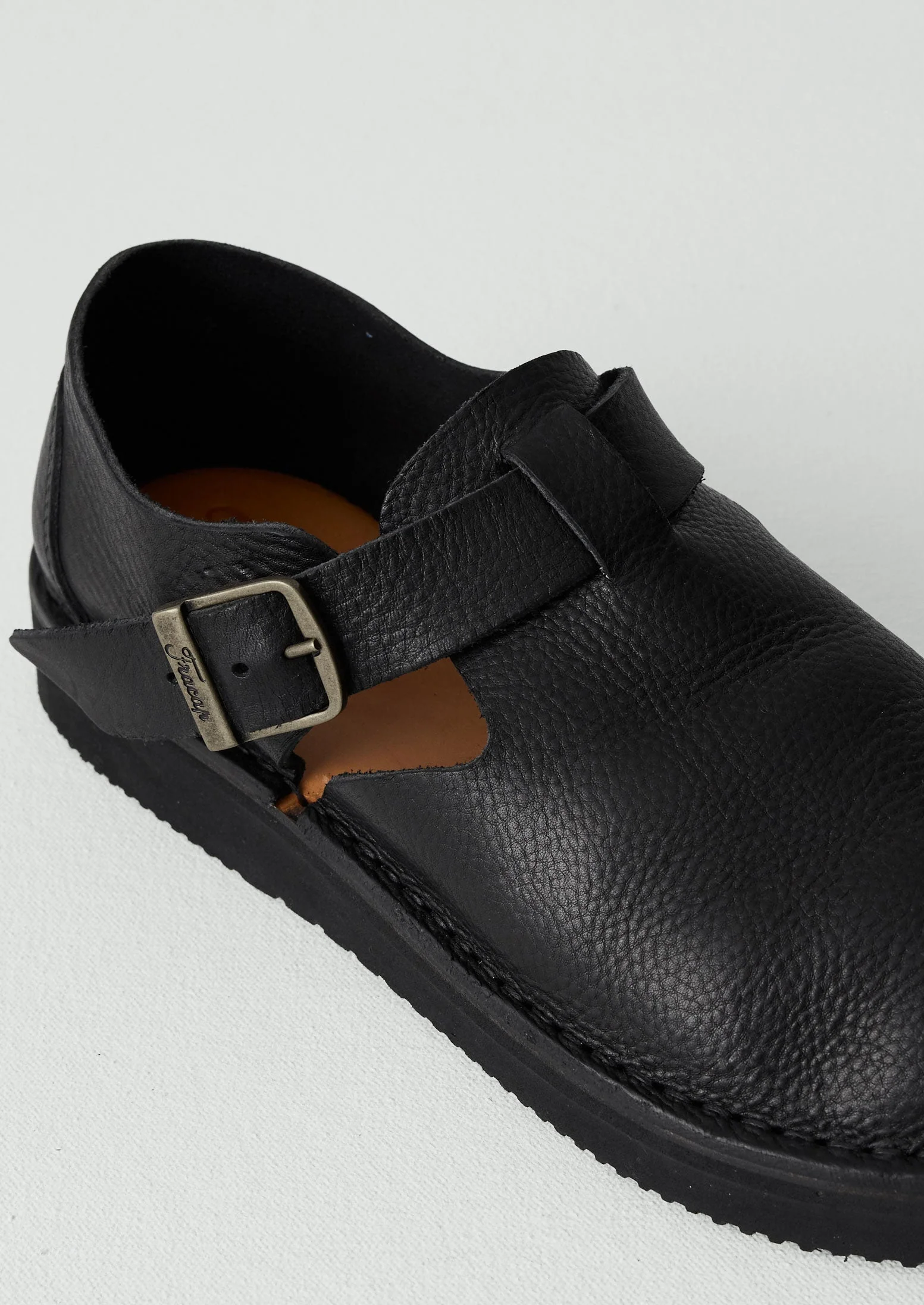 Fracap Leather Buckle Shoes | Black - Image 5