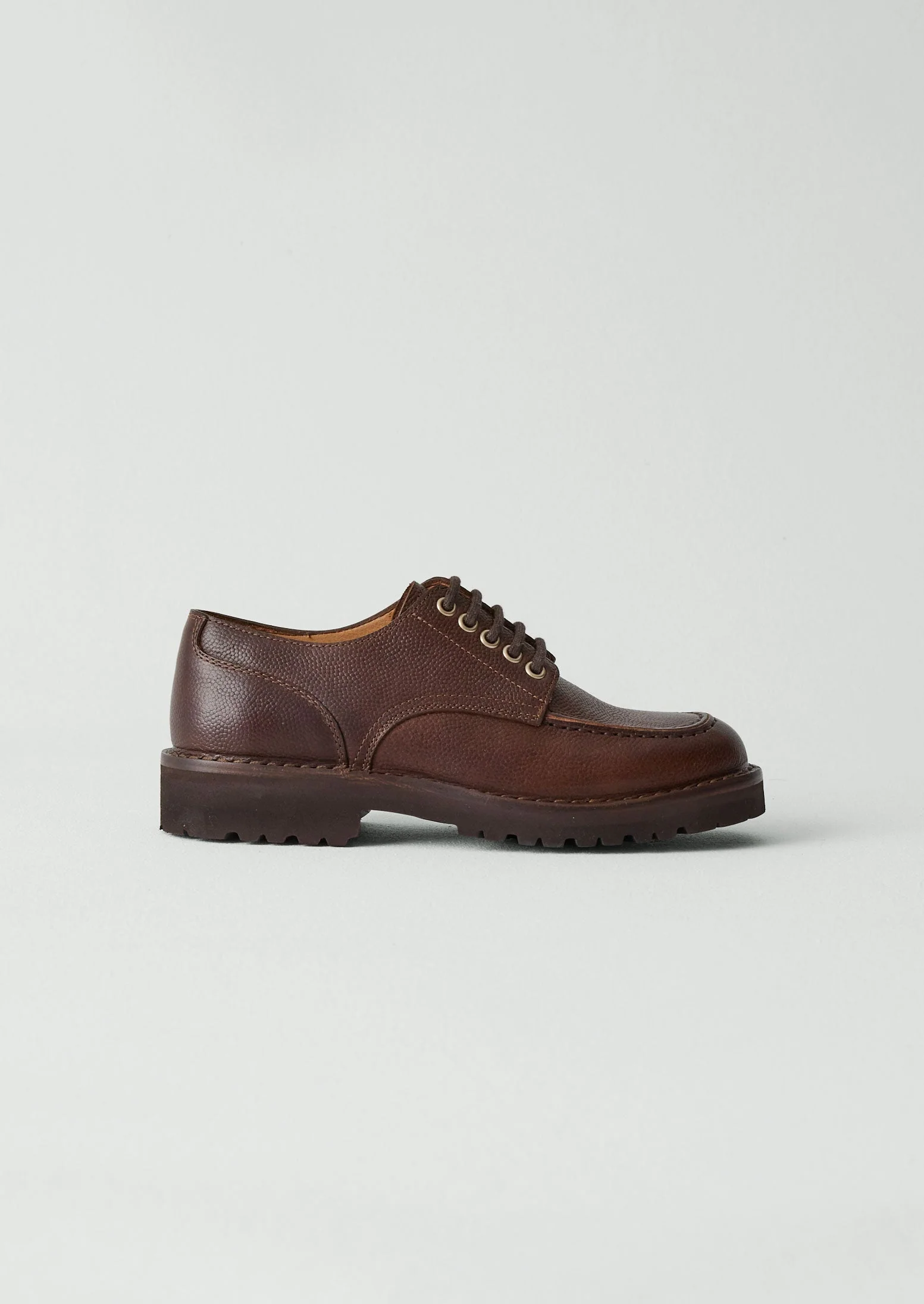 Fracap Leather Postman Shoes | Dark Brown - Image 2