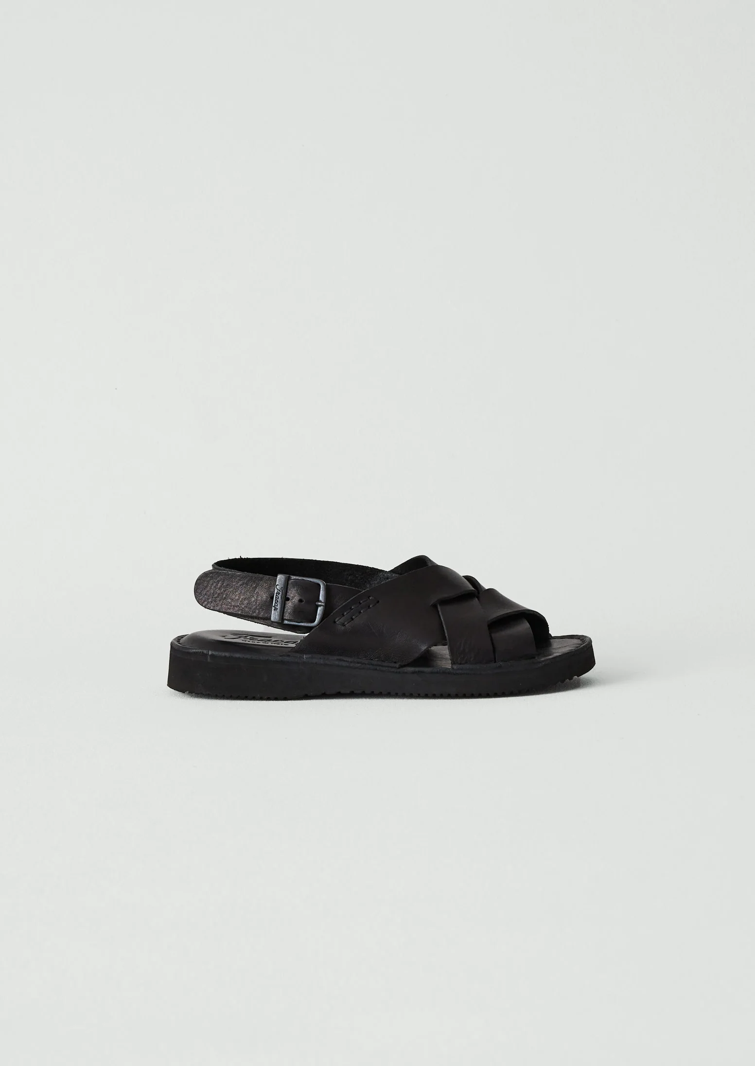 Fracap Yves Leather Sandals | Black - Image 2