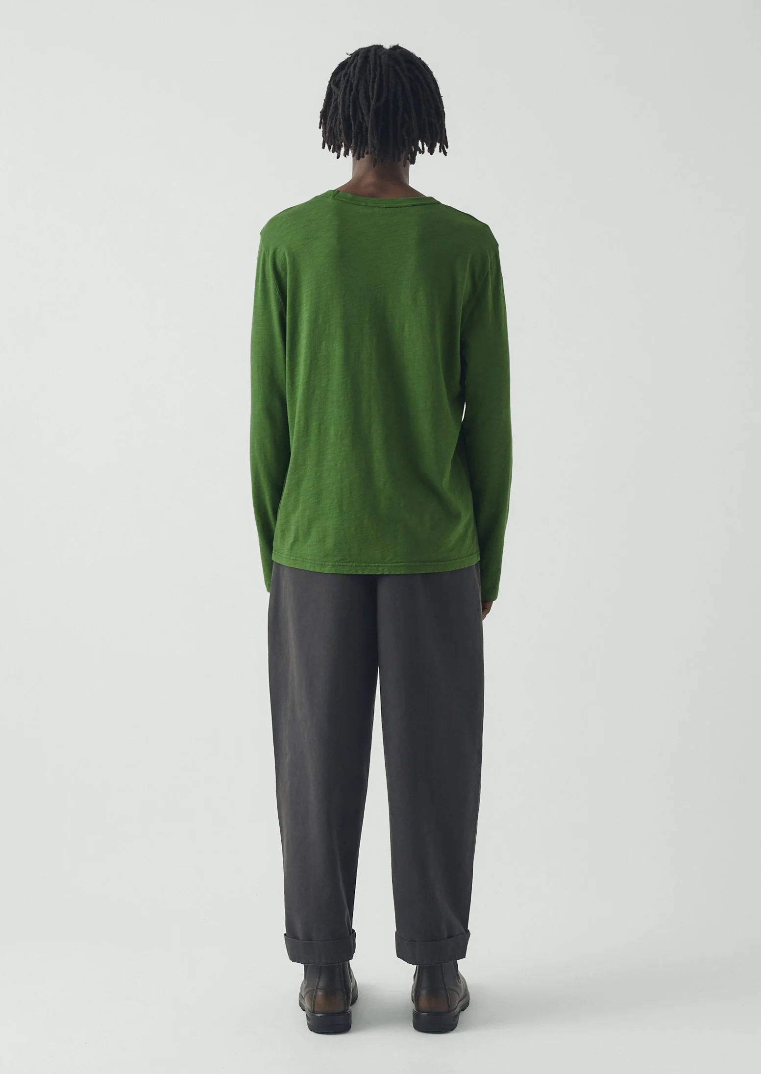 Frank Cotton Long Sleeve Tee | Grass Green - Image 3