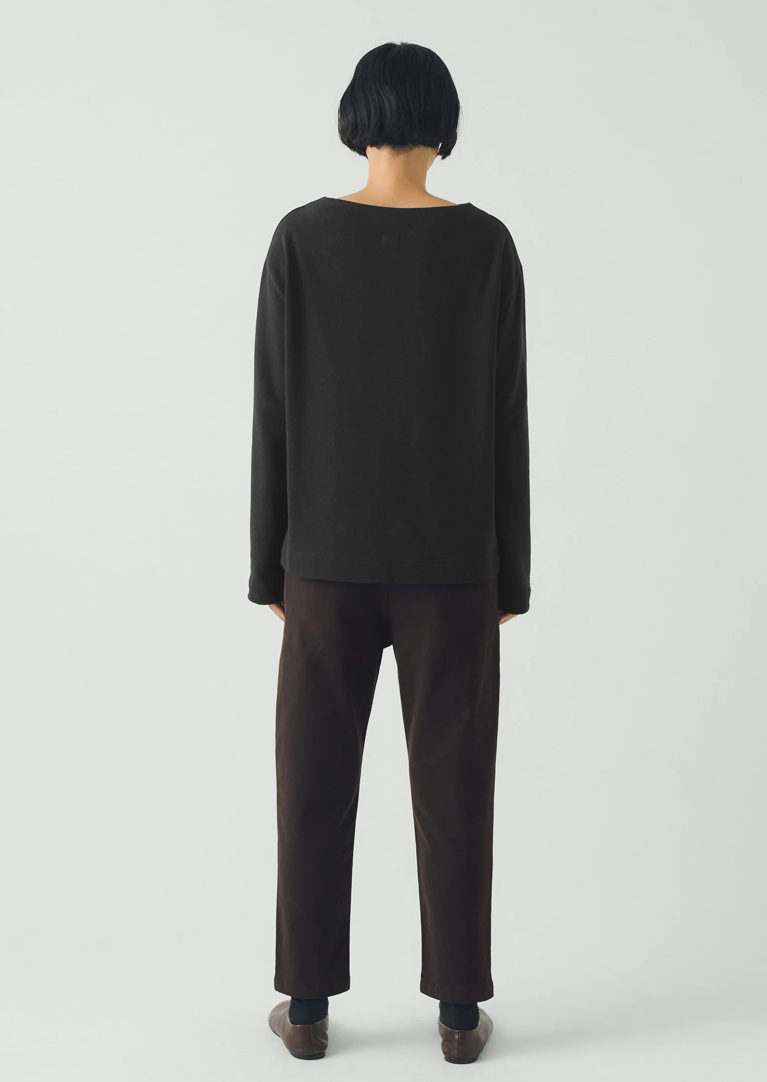 Gabi Cotton Pull On Trousers | Black Walnut - Image 4