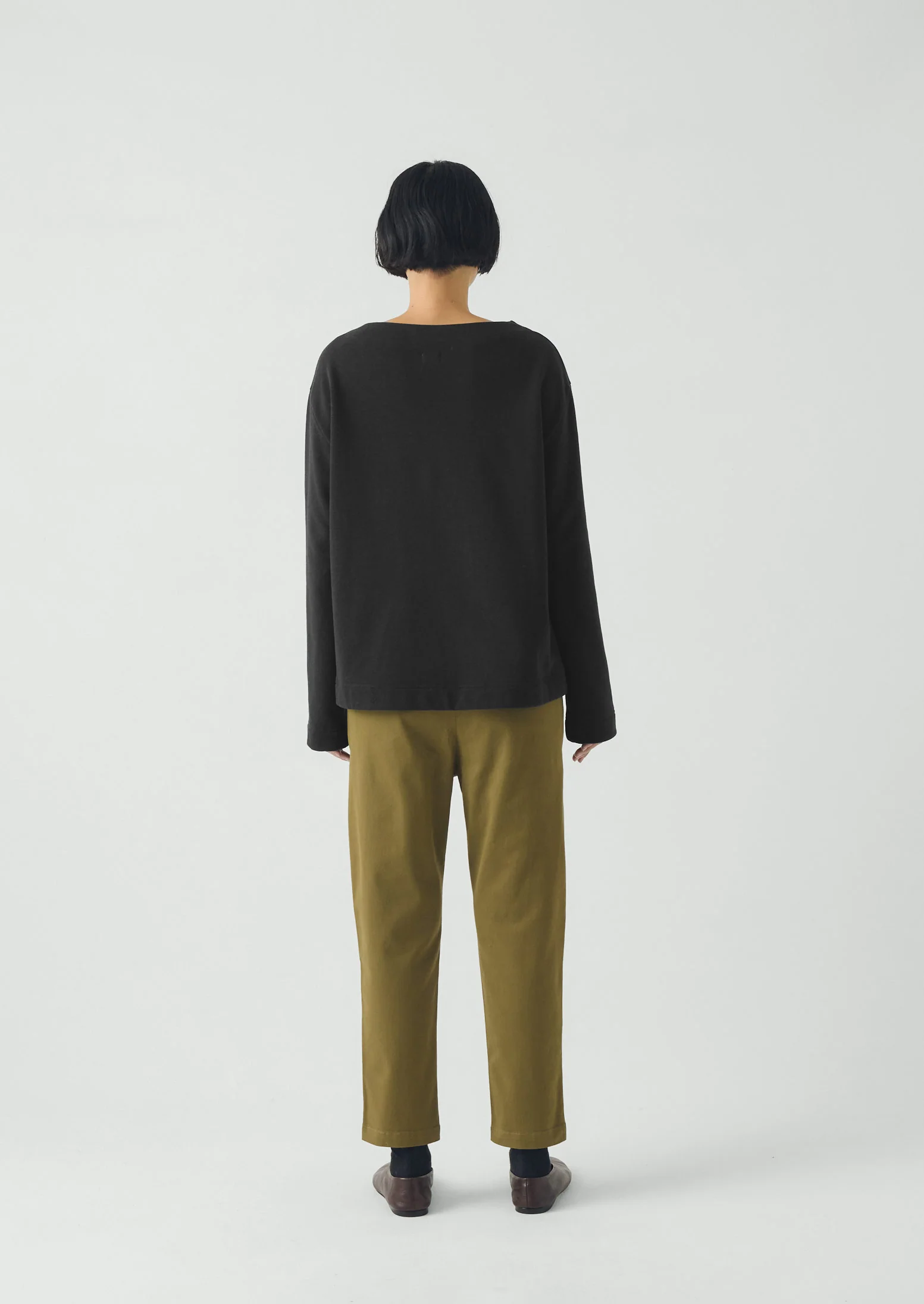 Gabi Cotton Pull On Trousers | Olive Leaf - Image 4