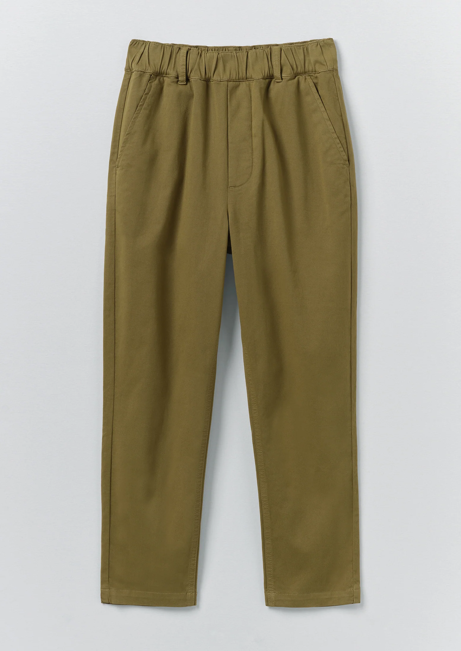 Gabi Cotton Pull On Trousers | Olive Leaf - Image 5