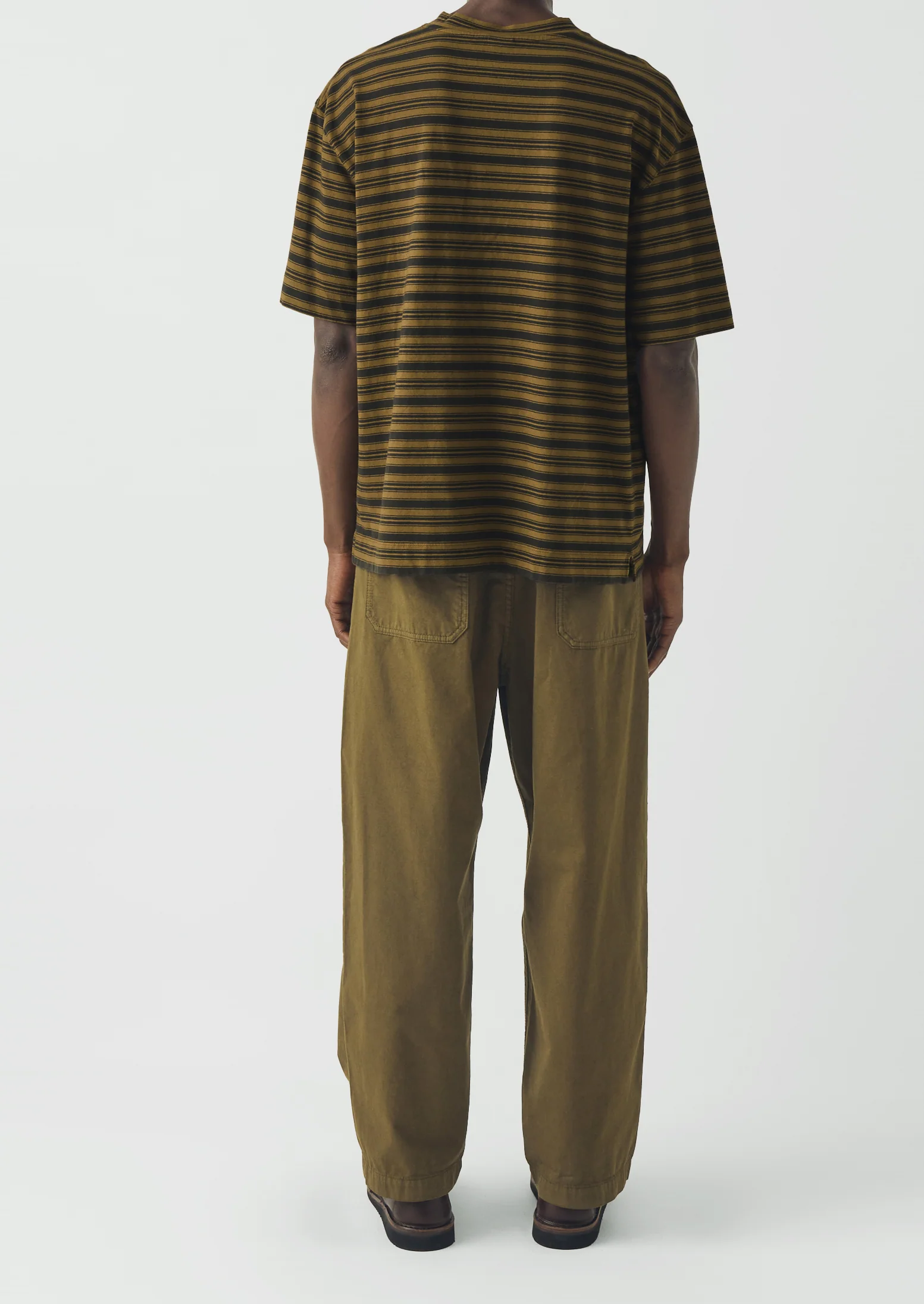Gabriel Garment Dyed Cotton Twill Trousers | Khaki - Image 5