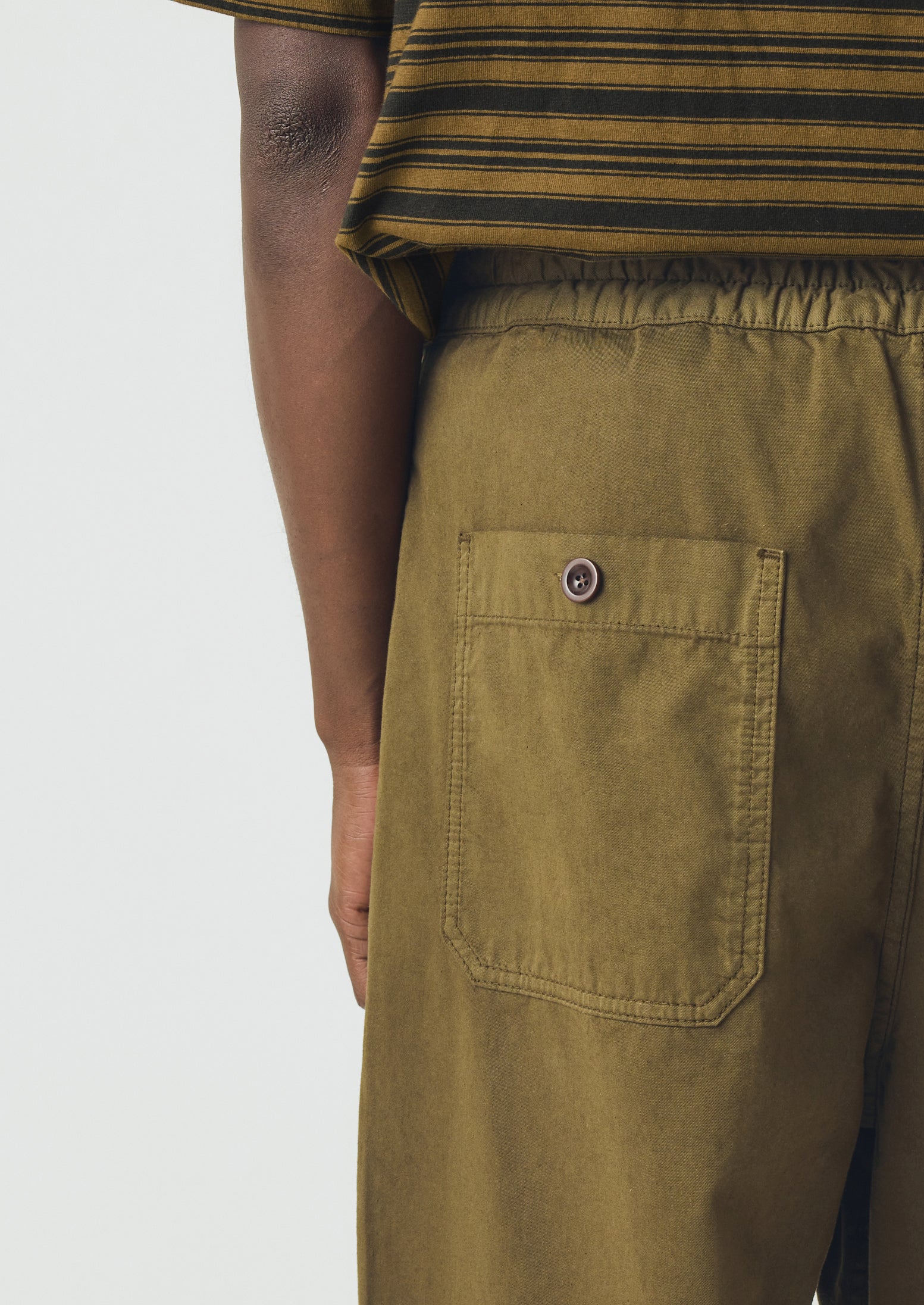 Gabriel Garment Dyed Cotton Twill Trousers | Khaki - Image 6
