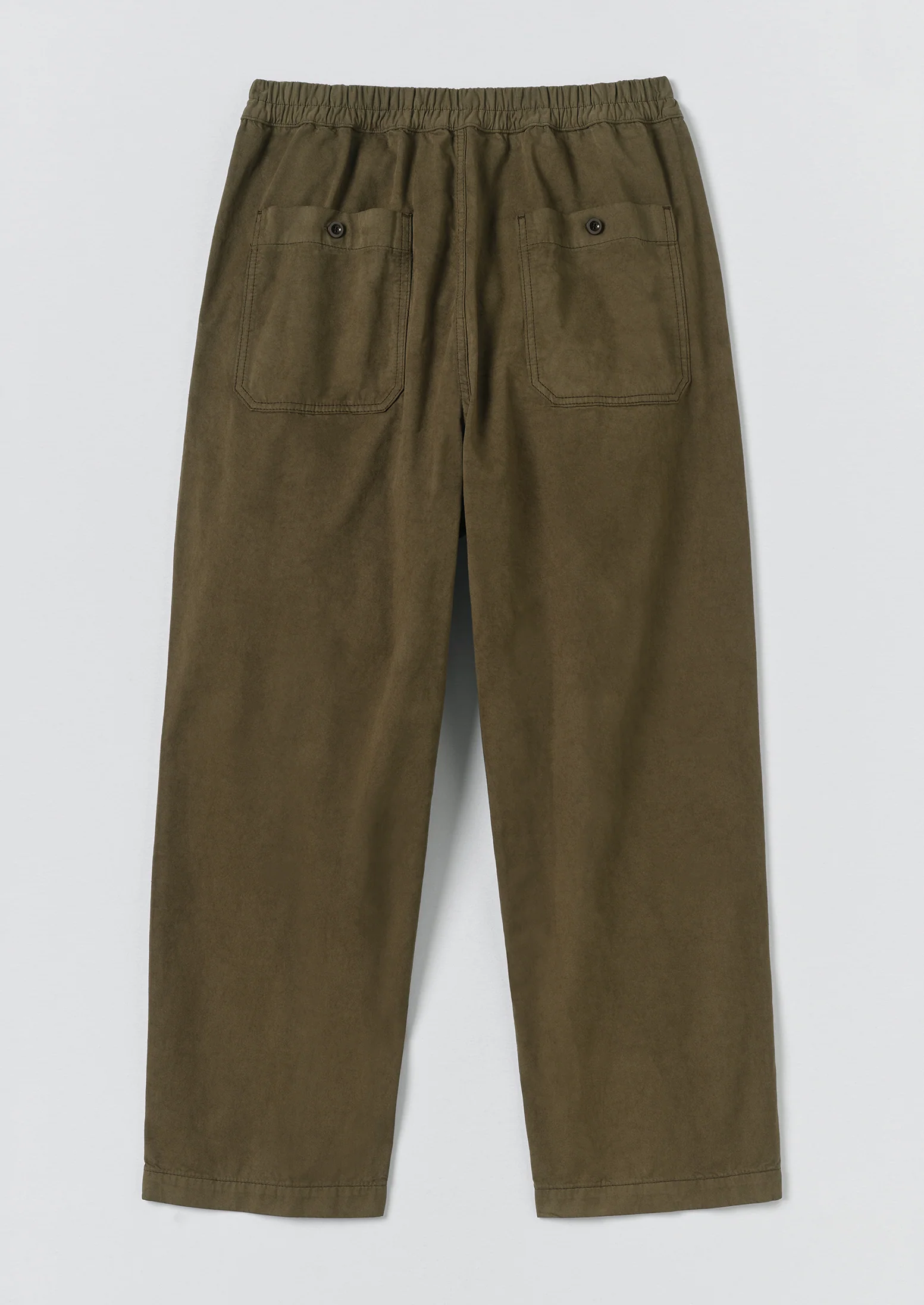 Gabriel Garment Dyed Cotton Twill Trousers | Khaki - Image 7
