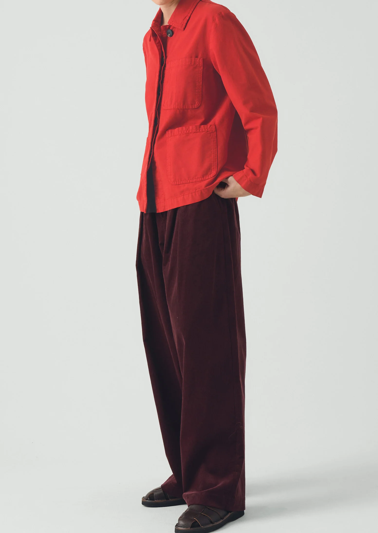 Garment Dyed Cotton Canvas Jacket | Poppy Red - Image 3