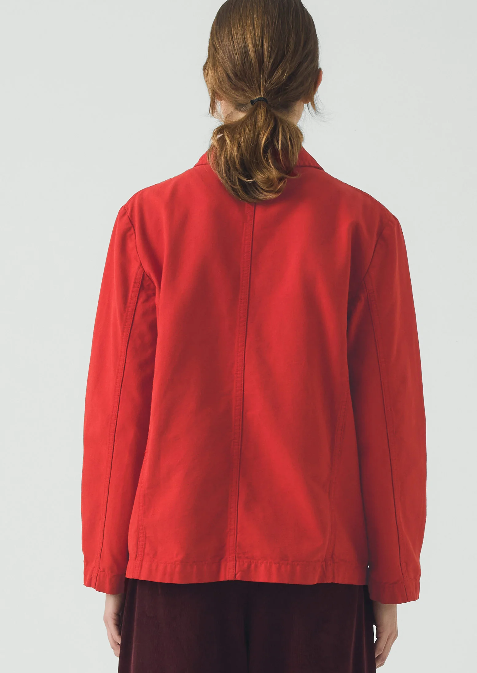 Garment Dyed Cotton Canvas Jacket | Poppy Red - Image 4