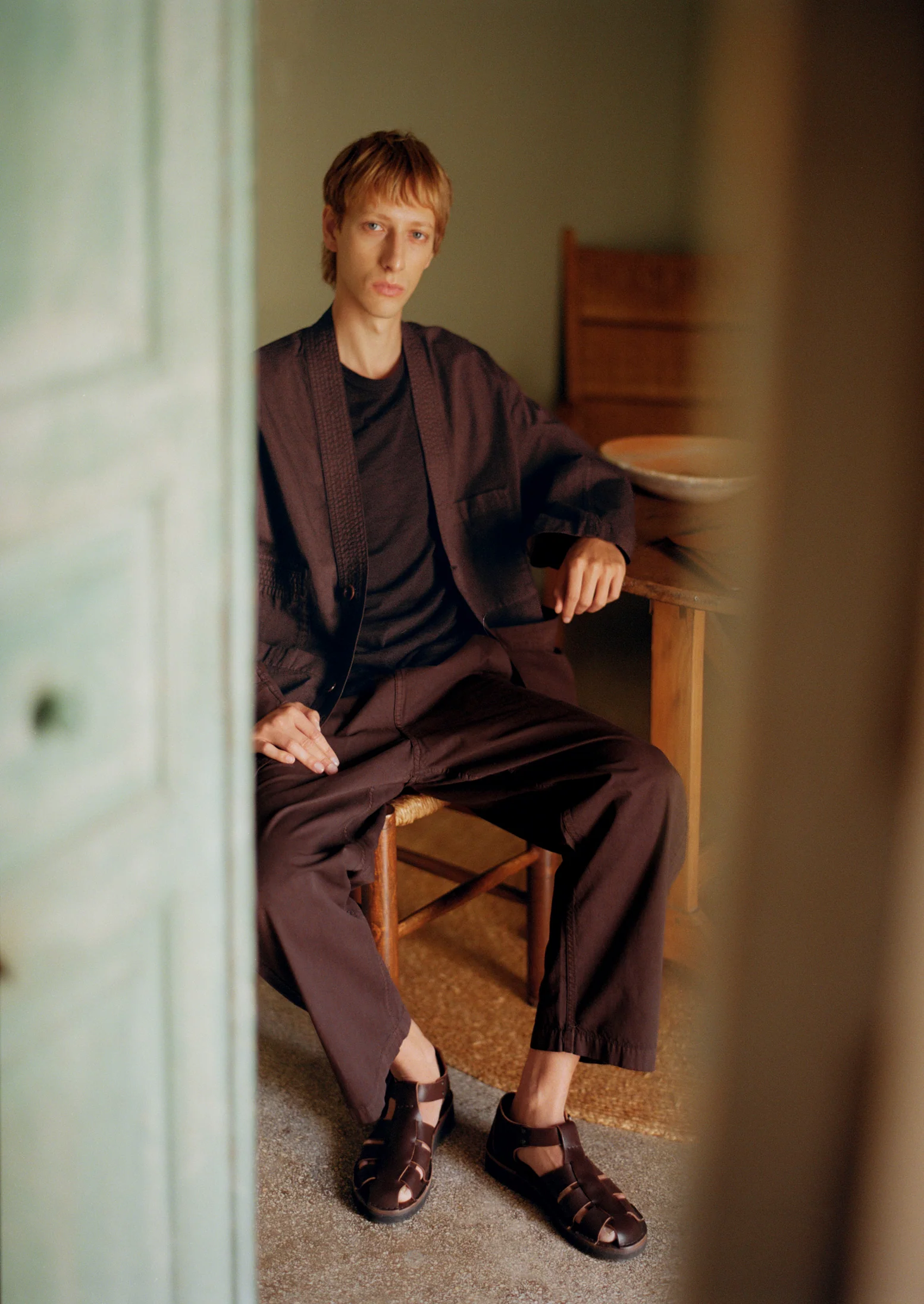 Garment Dyed Cotton Twill Jacket | Dark Cocoa - Image 2