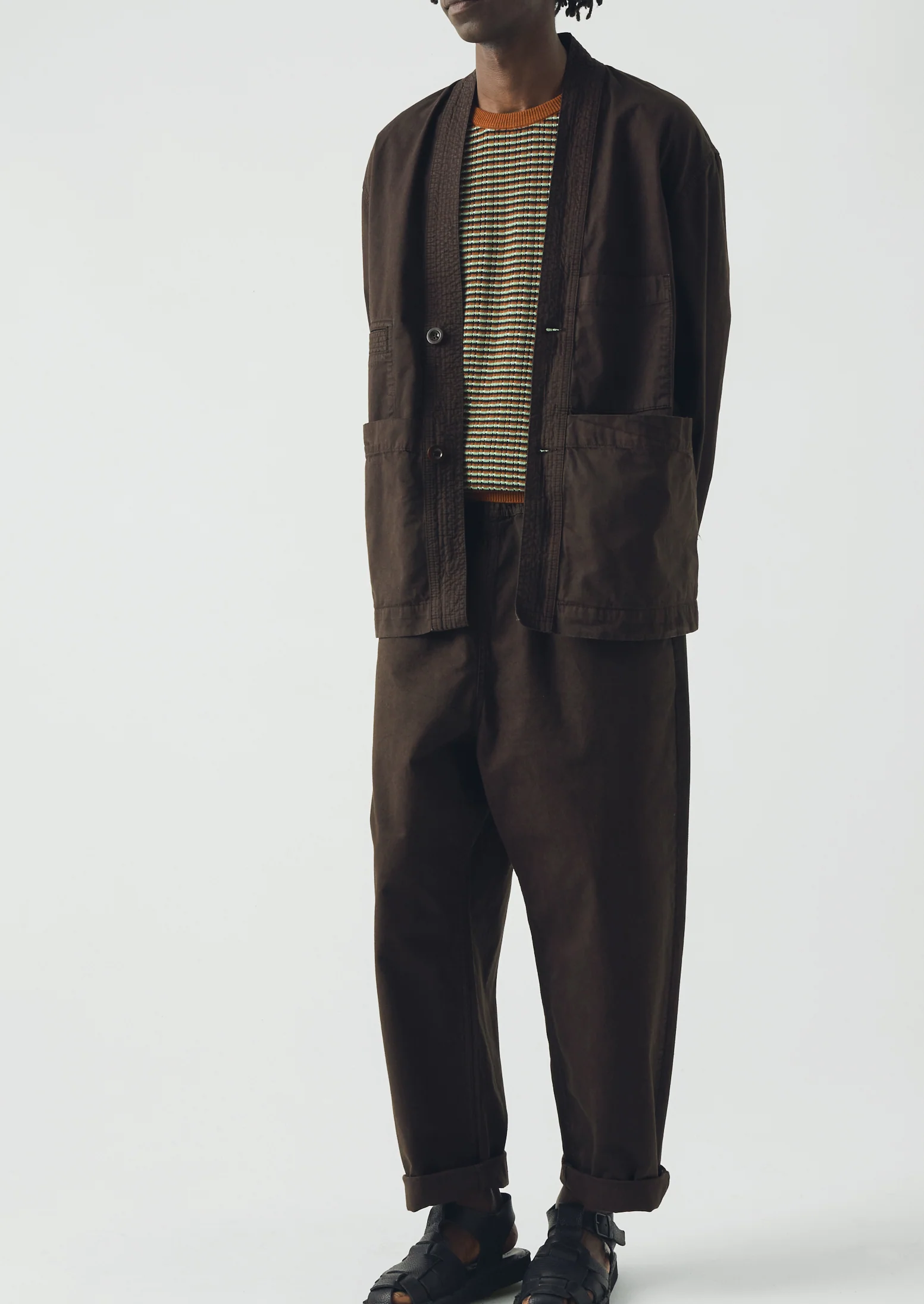 Garment Dyed Cotton Twill Jacket | Dark Cocoa - Image 8