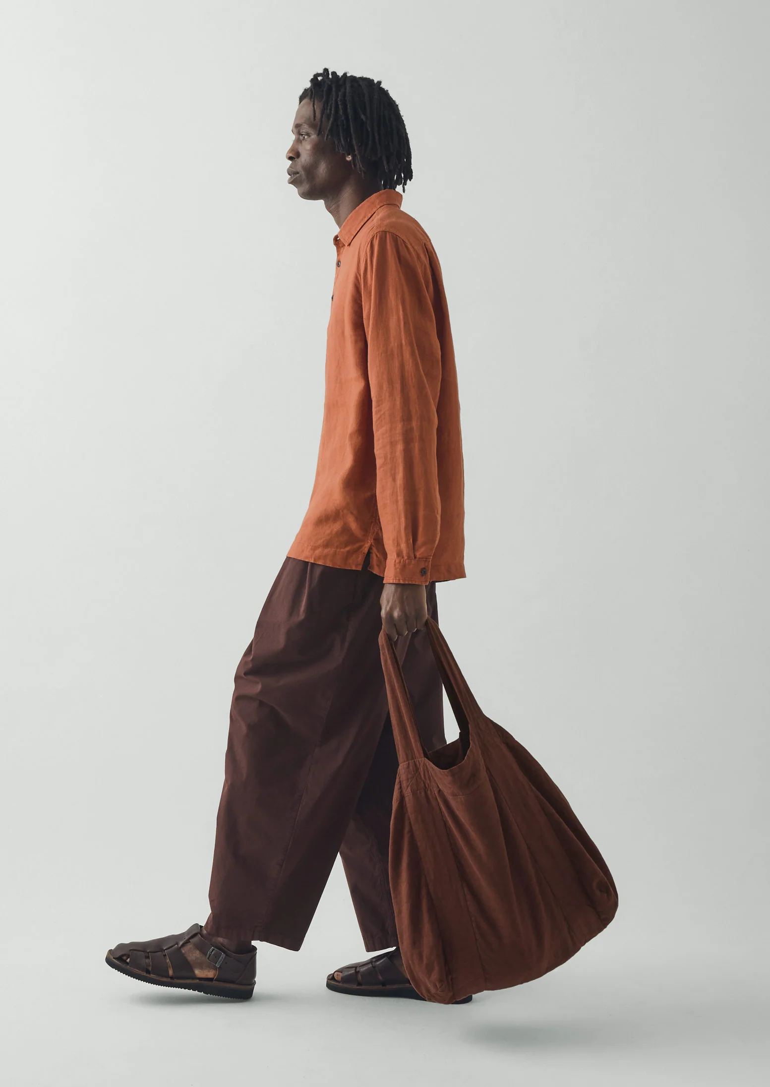 Garment Dyed Linen Bag | Fig - Image 3