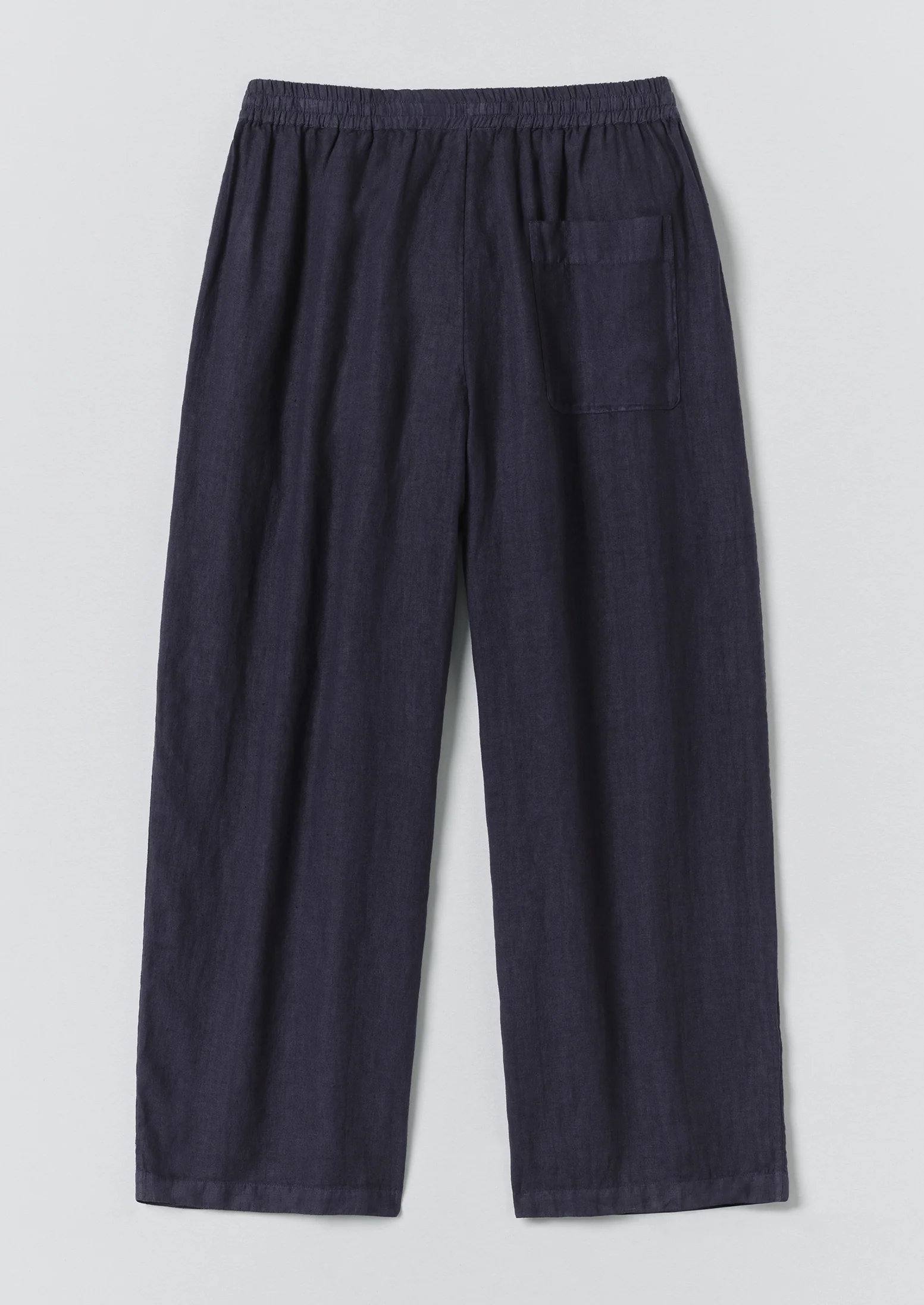 Garment Dyed Linen Drawstring Trousers | Blueberry - Image 10