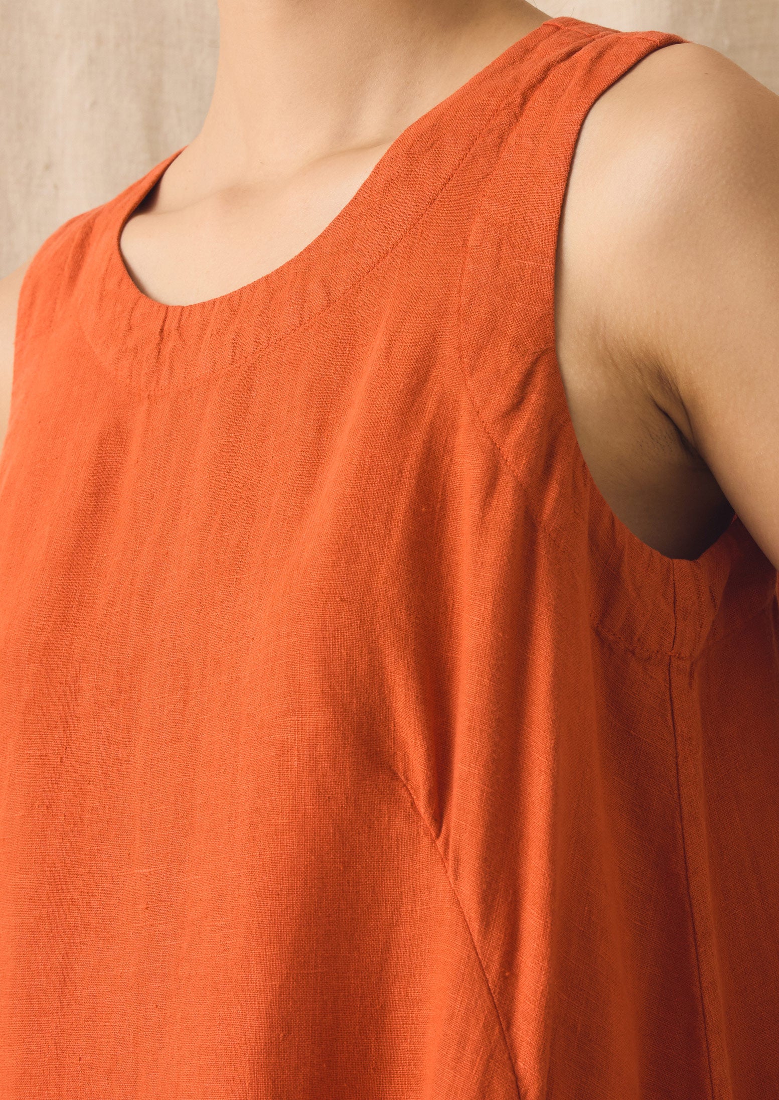 Garment Dyed Linen Shift Dress | Red Chilli - Image 4