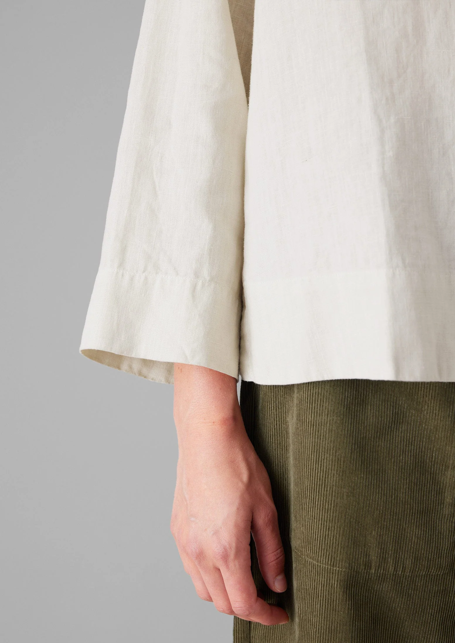 Garment Dyed Linen Shirt | Oat - Image 3