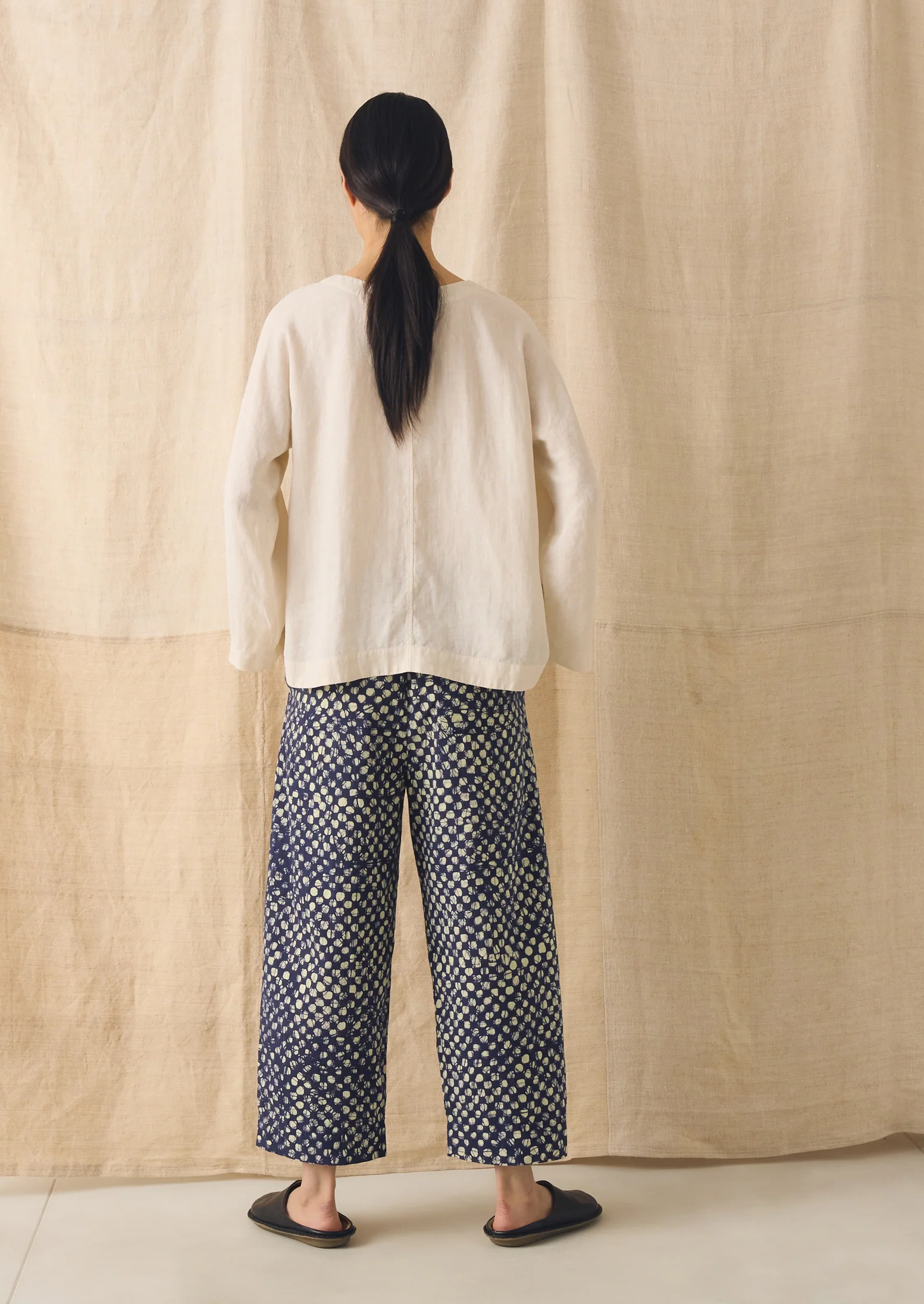 Garment Dyed Linen Top | Oat - Image 4